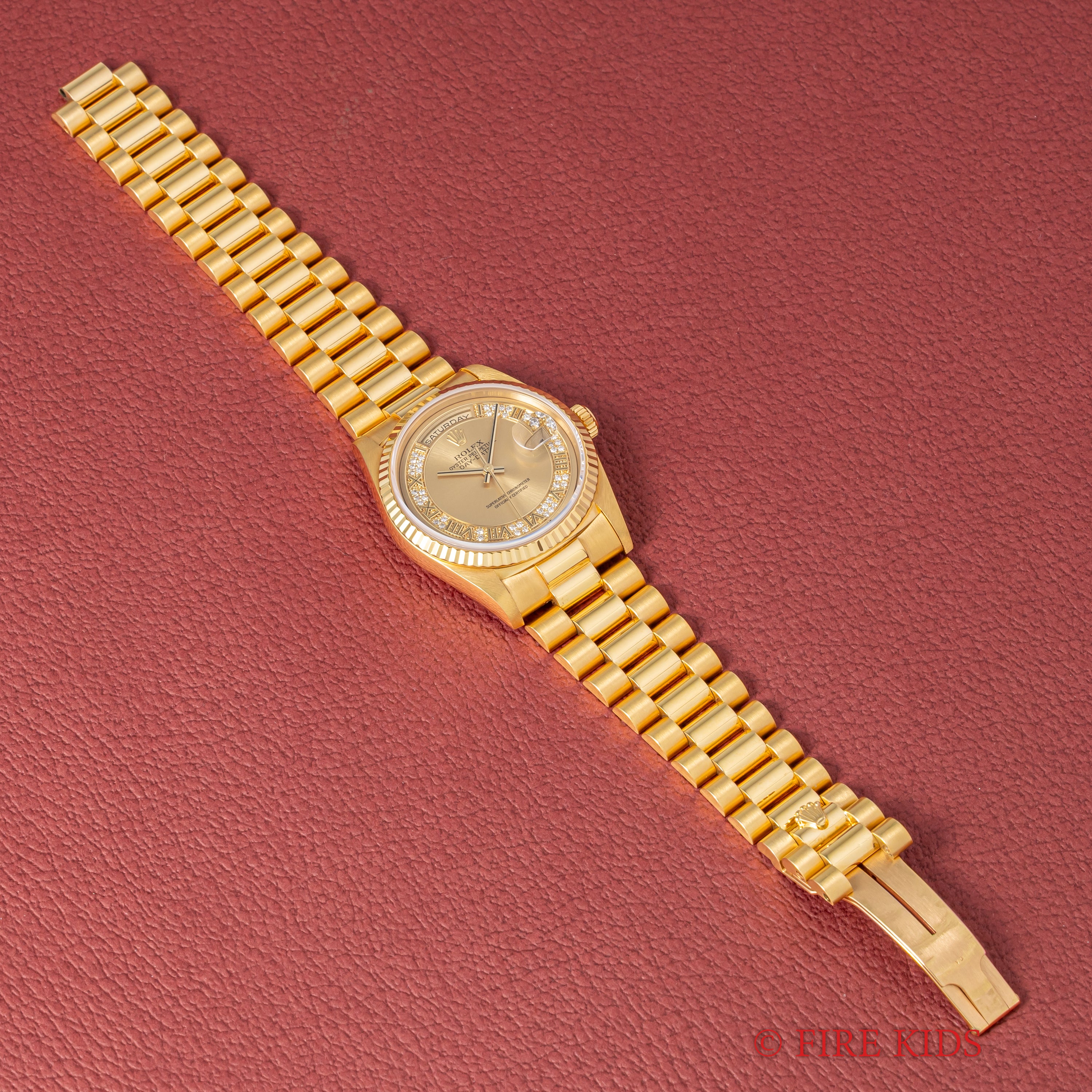 ロレックス デイデイト ミリヤードダイヤ 1994年~95年製 Ref.18238MR K18YG シャンパンダイヤル ギャラ付