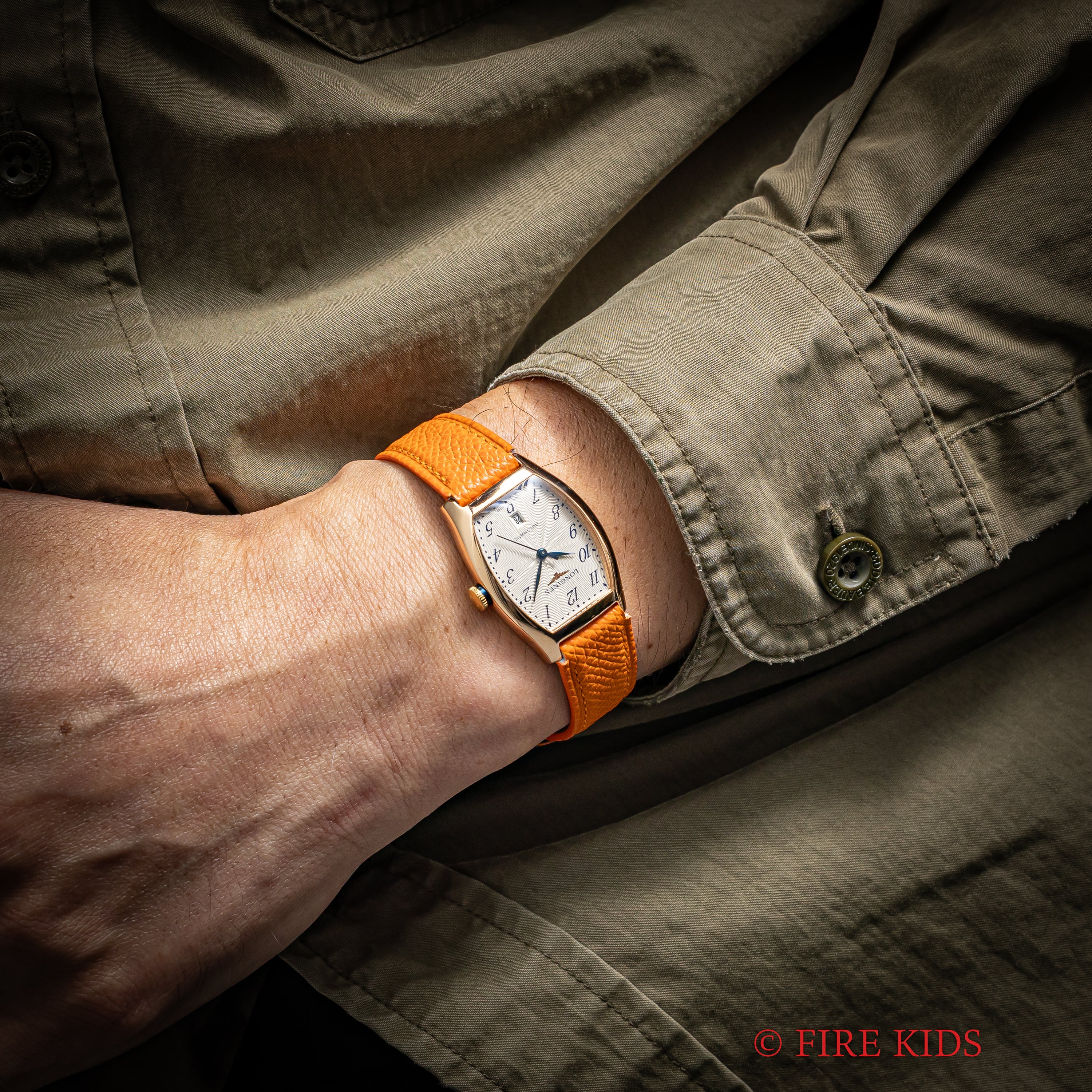 ロンジン エヴィデンツァ 1990年代製 18金無垢ピンクゴールド トノー型 純正GF尾錠付き 箱、ギャラ付き