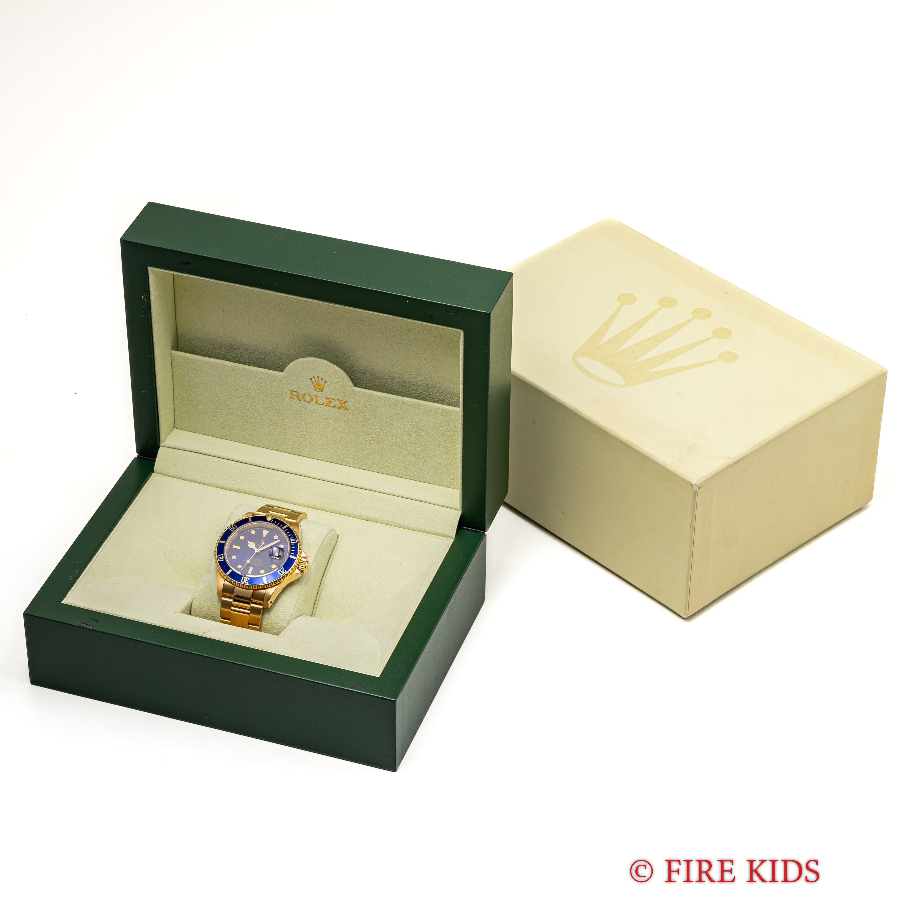 ロレックス 青サブマリーナー 1990~1991年製 18金無垢 Ref.16618 青サブ バイオレット 箱付き