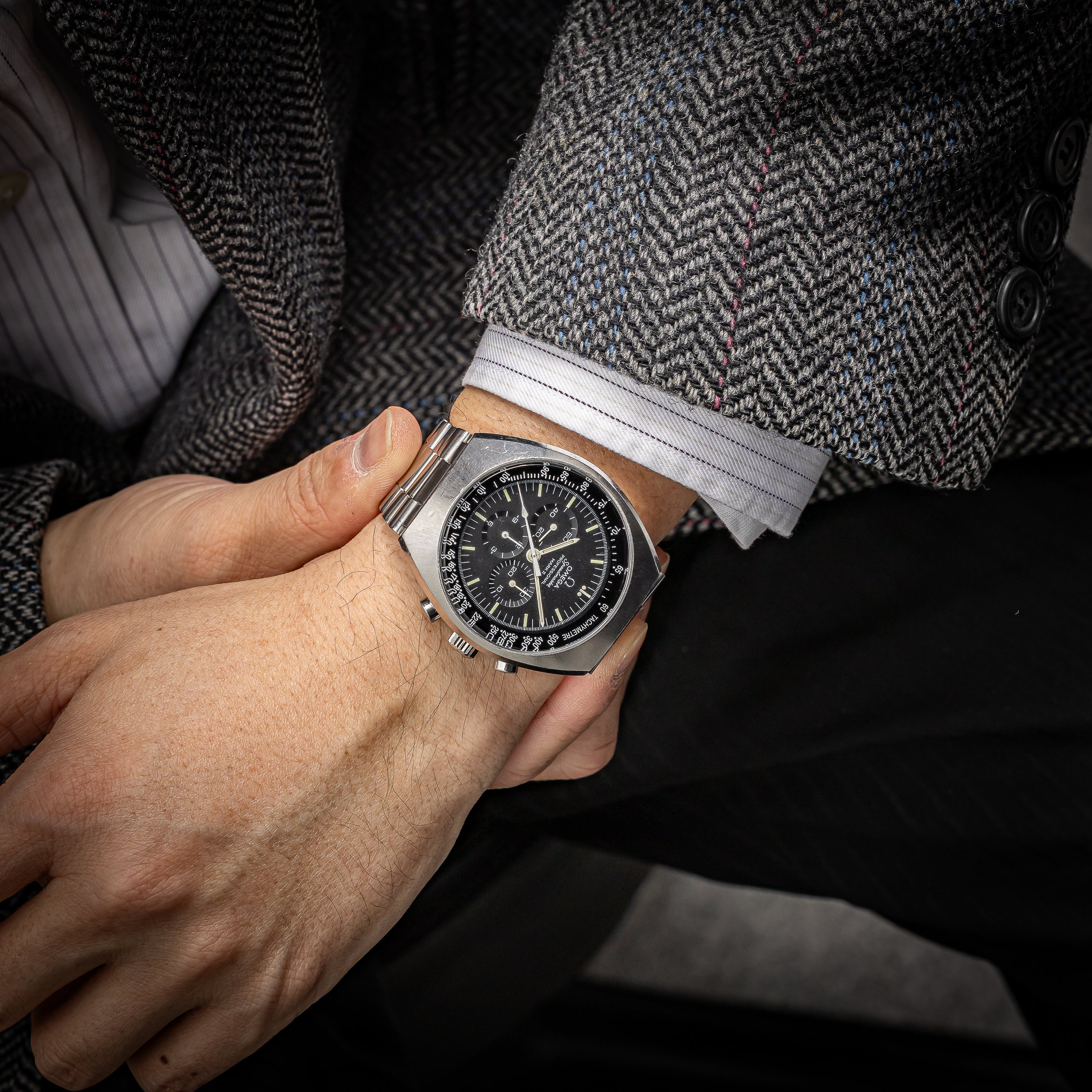 オメガ スピードマスター マークⅡ 1970年製/昭和45年製 Ref.145.014 純正3連ブレス