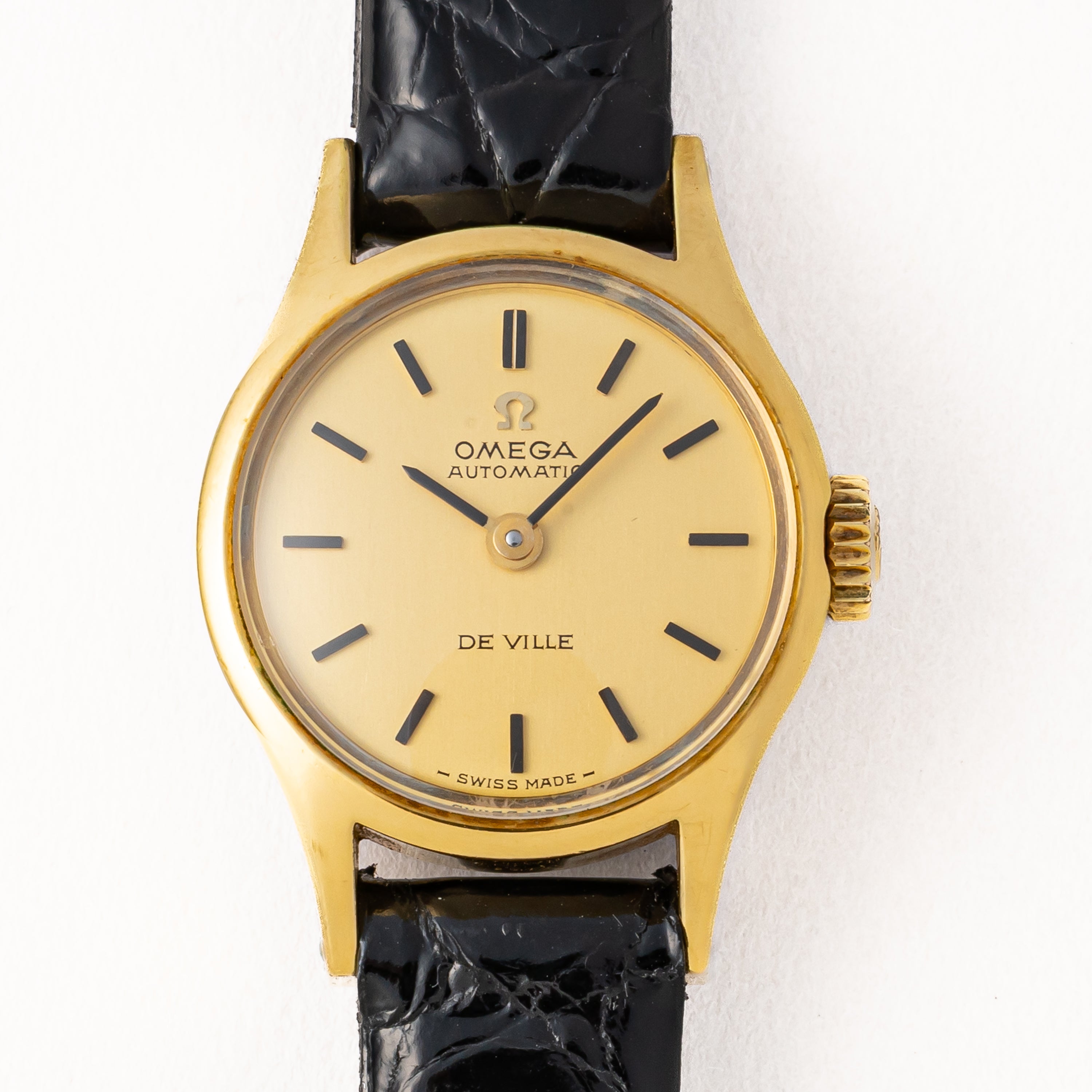 オメガ レディース デ・ヴィル 金張りケース 1971年製 自動巻き 純正尾錠付き