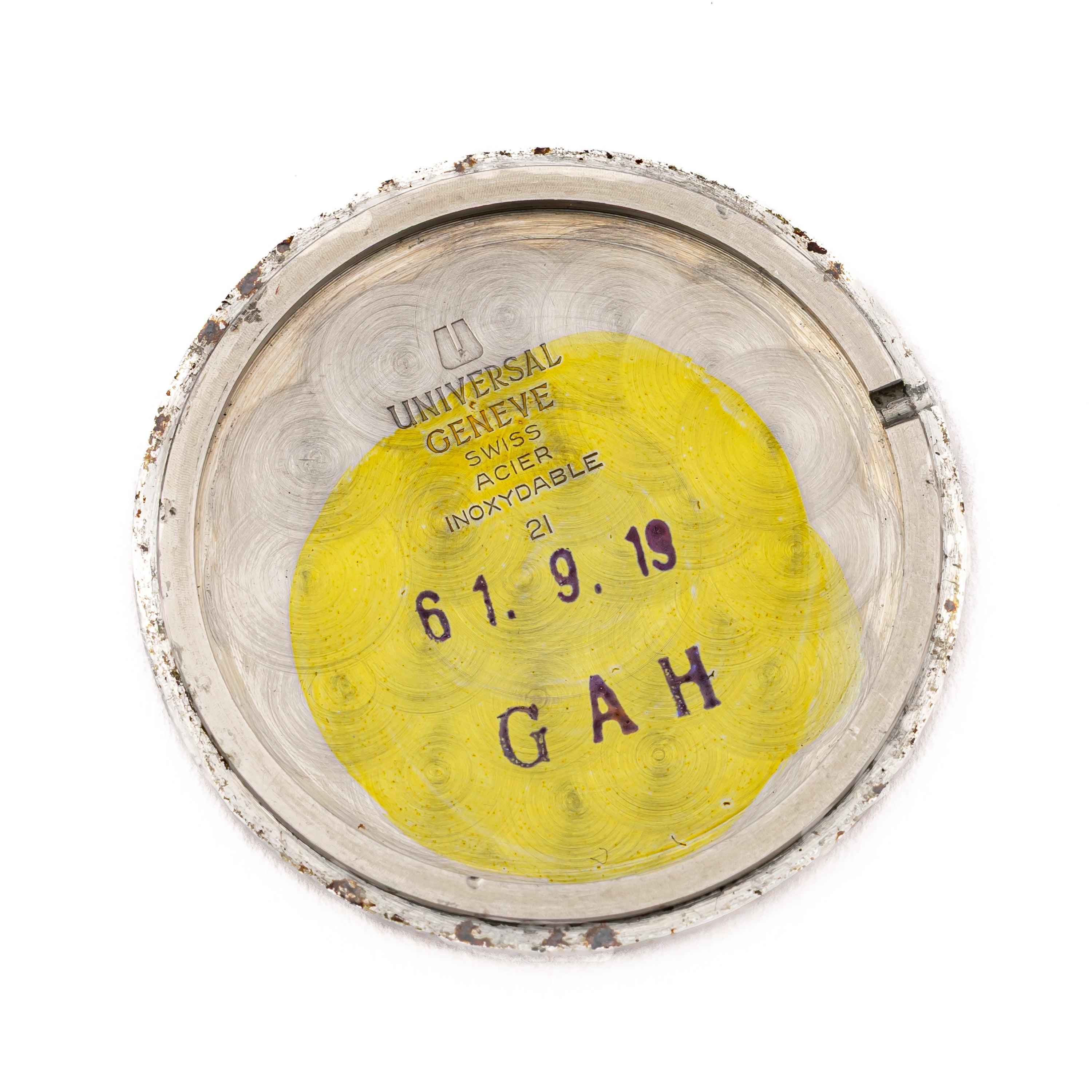 ユニバーサル ホワイトシャドウ ウルトラスリム マイクローター自動巻 1970年代製 純正ブレス