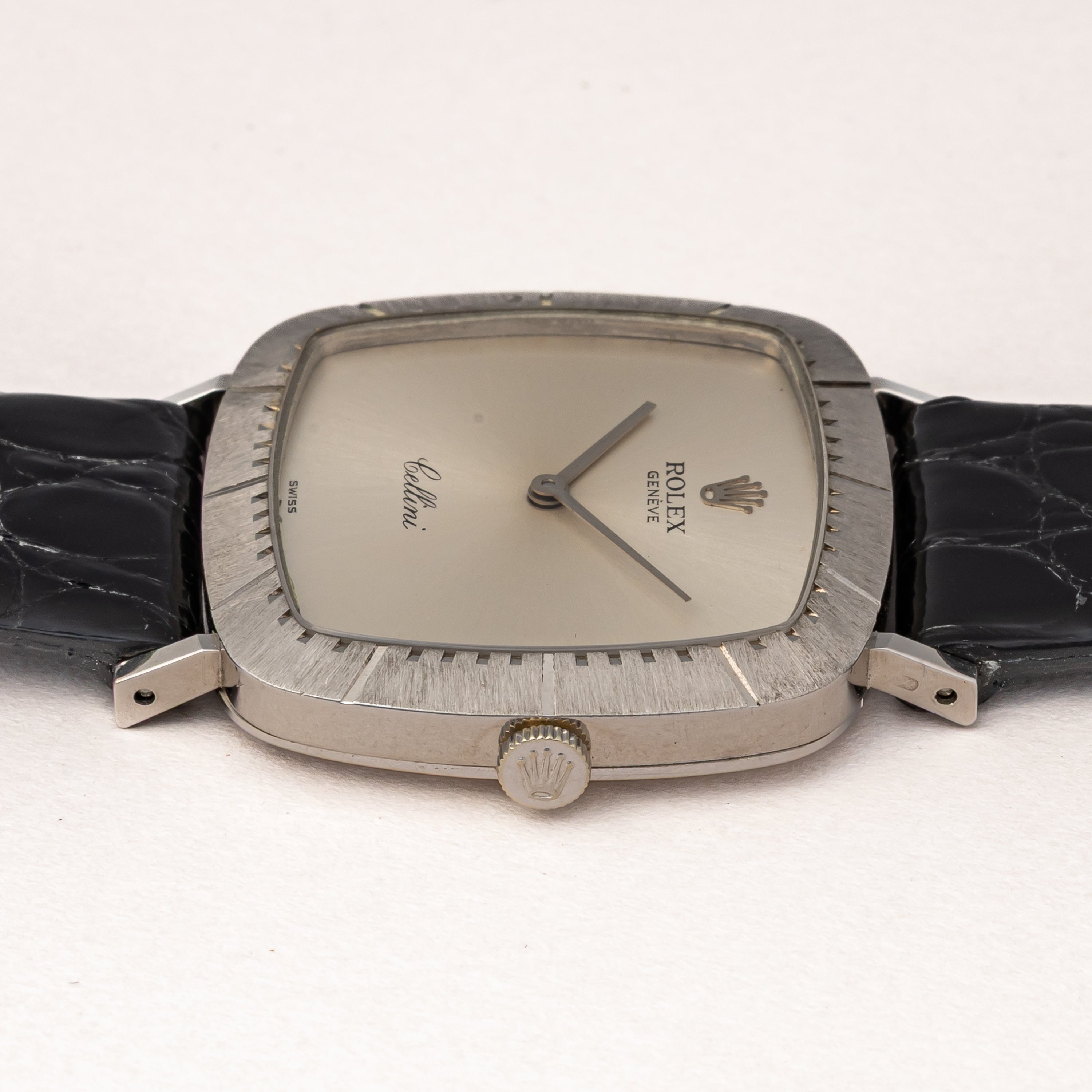 ロレックス 18金無垢ホワイトゴールド チェリーニ 1976年製 Ref.4084 手巻き 純正尾錠付き