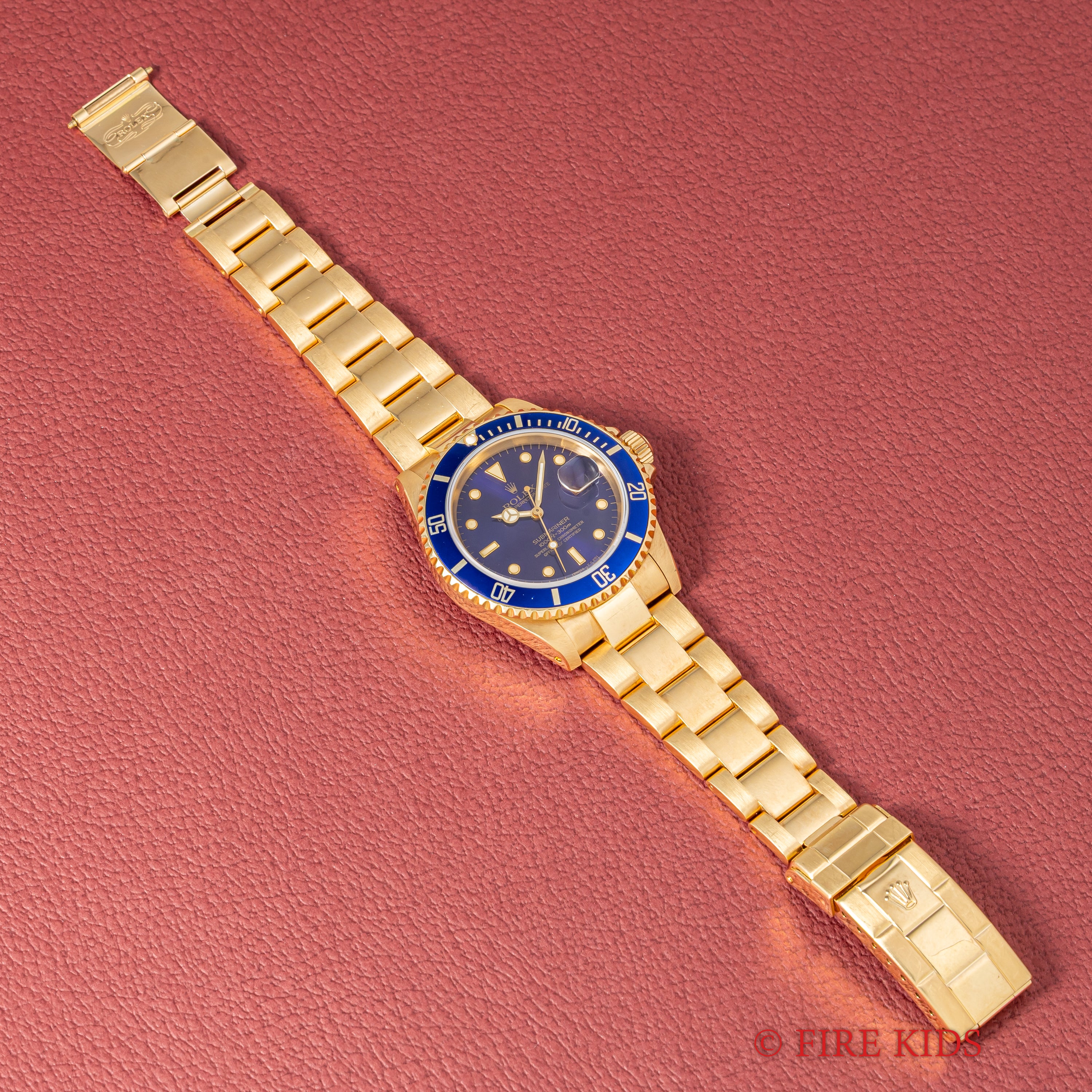 ロレックス 青サブマリーナー 1990~1991年製 18金無垢 Ref.16618 青サブ バイオレット 箱付き