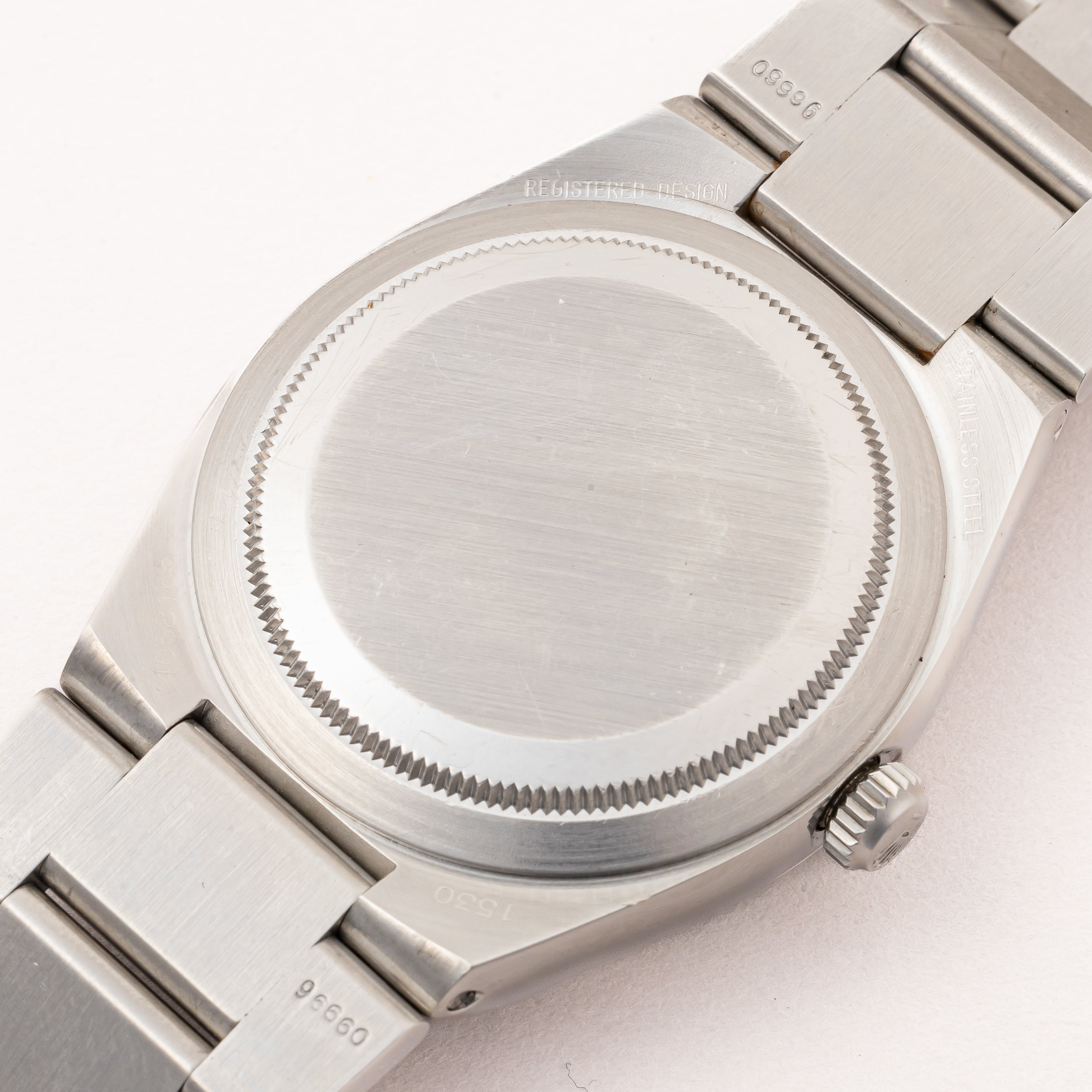 ロレックス オイスターパーペチュアルデイト 1974年製 Ref.1530 オイスターケース50周年記念 箱、ギャラ付き