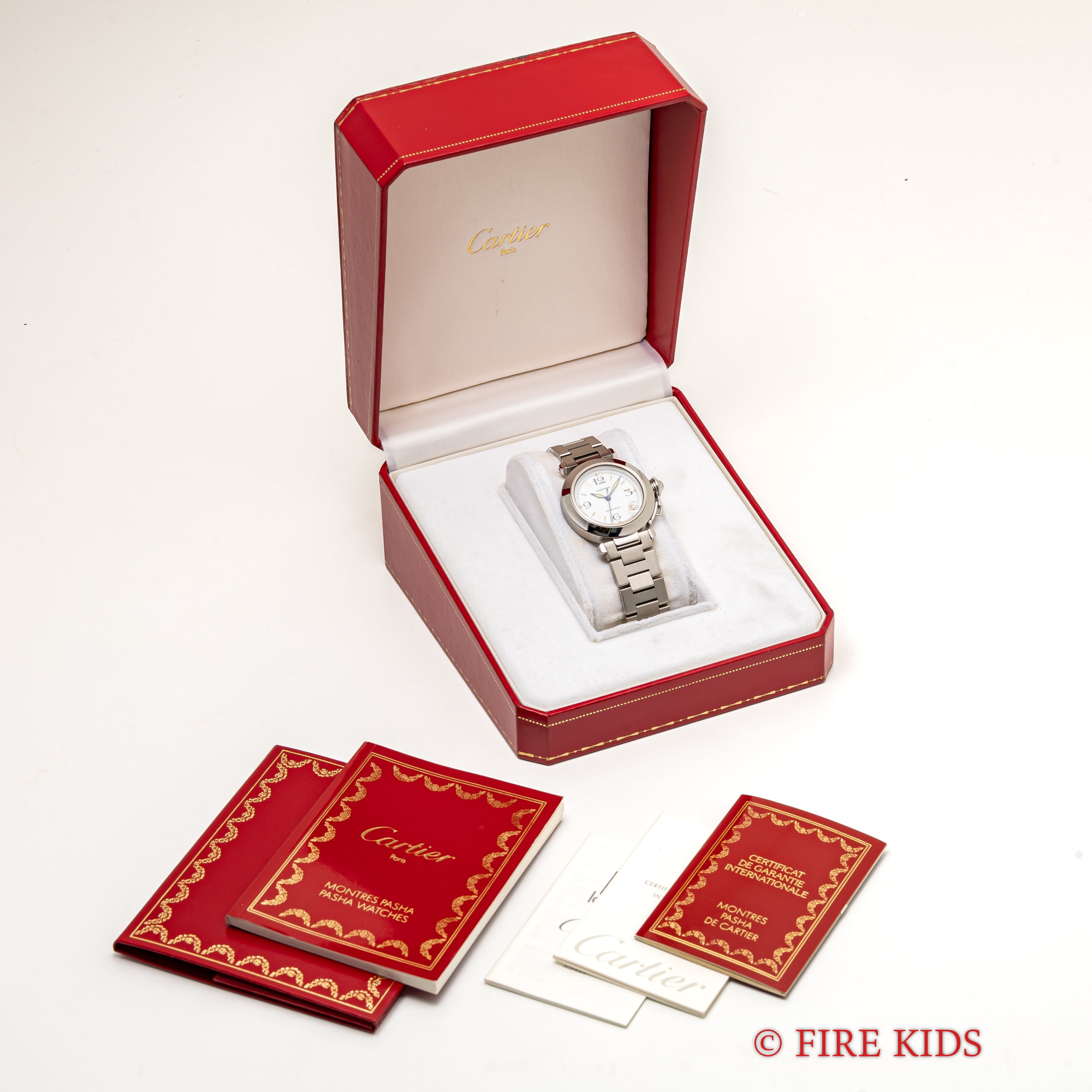 カルティエ パシャC 1990年代製 Ref.2324 ホワイトダイヤル トリチウム夜光 箱・ギャラ付き