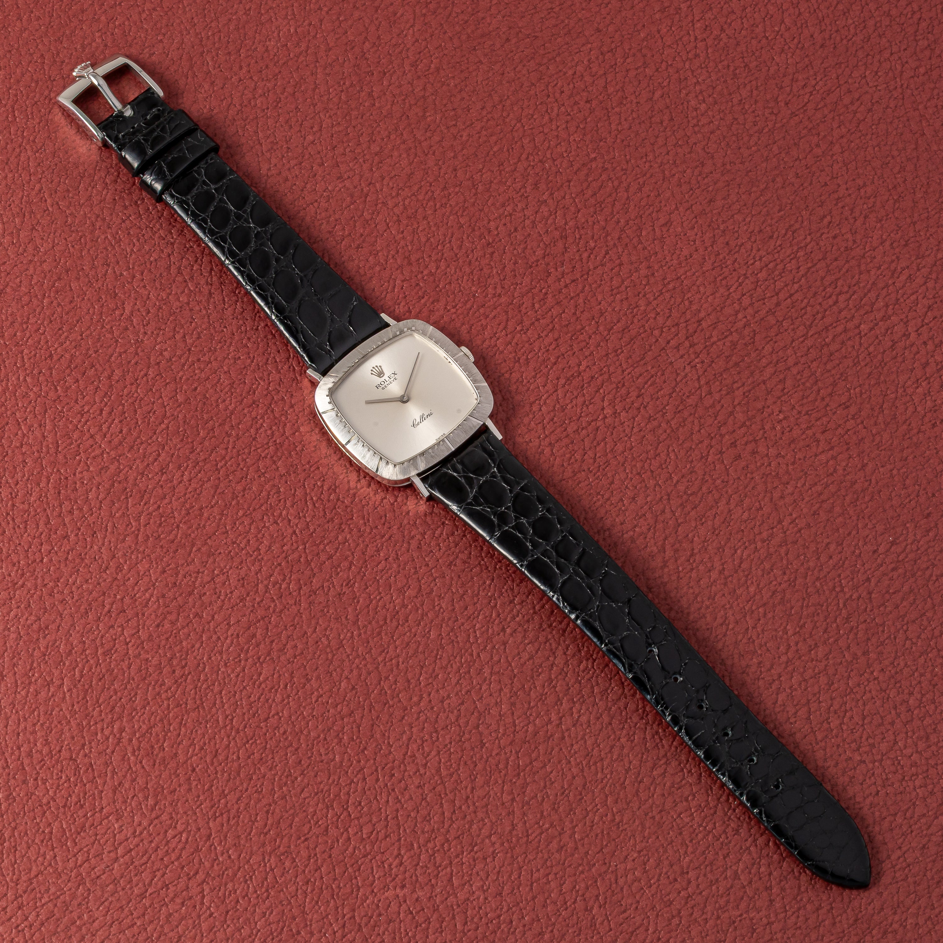 ロレックス 18金無垢ホワイトゴールド チェリーニ 1976年製 Ref.4084 手巻き 純正尾錠付き