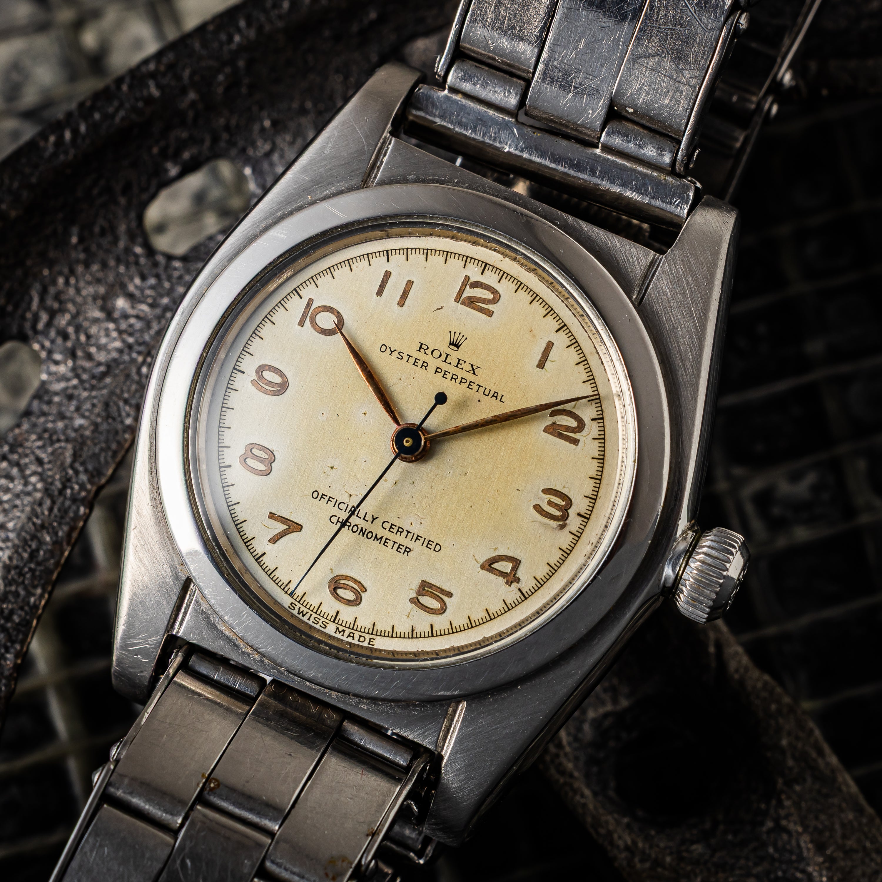 ロレックス バブルバック アラビアダイヤル 1946年製 Ref.2940  CLEWCOブレス