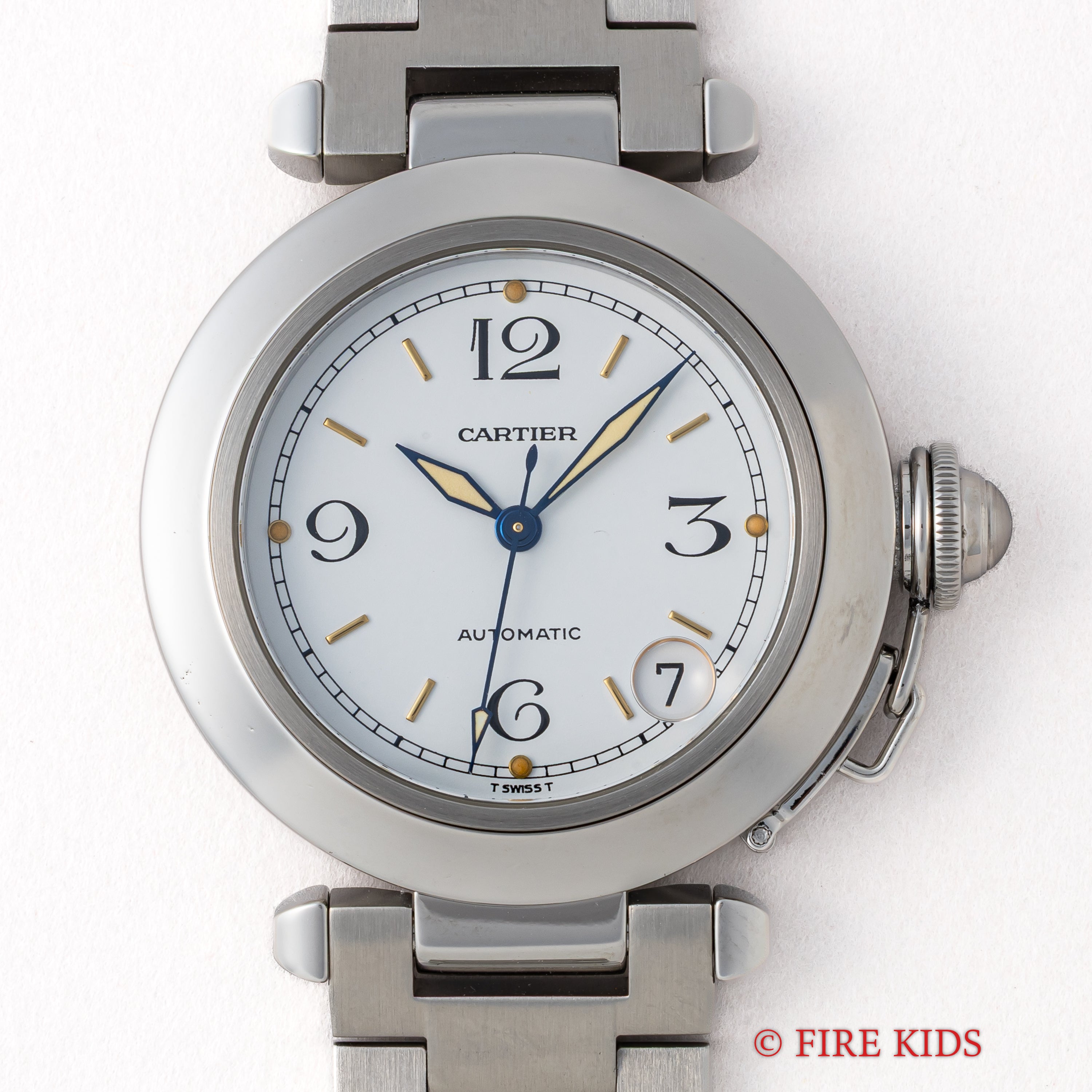 カルティエ パシャC 1990年代製 Ref.2324 ホワイトダイヤル トリチウム夜光 箱・ギャラ付き