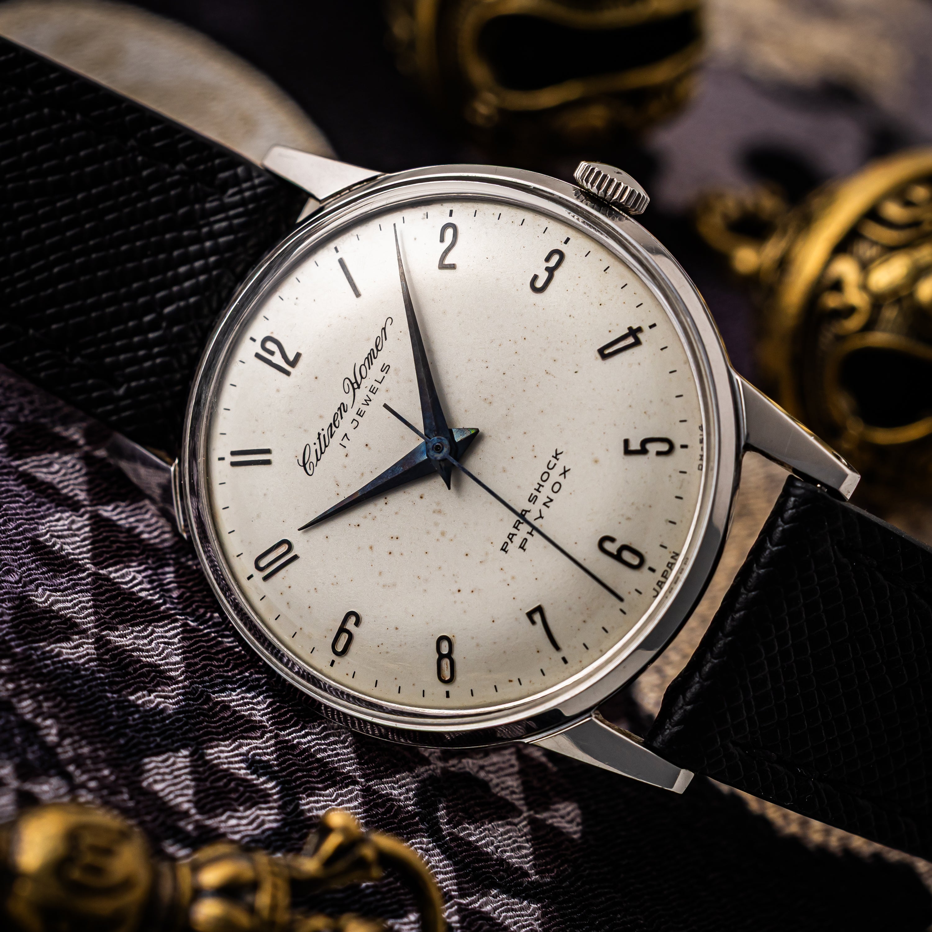 シチズン ホーマー 1962年製 手巻き 希少全数字文字盤 パラショック