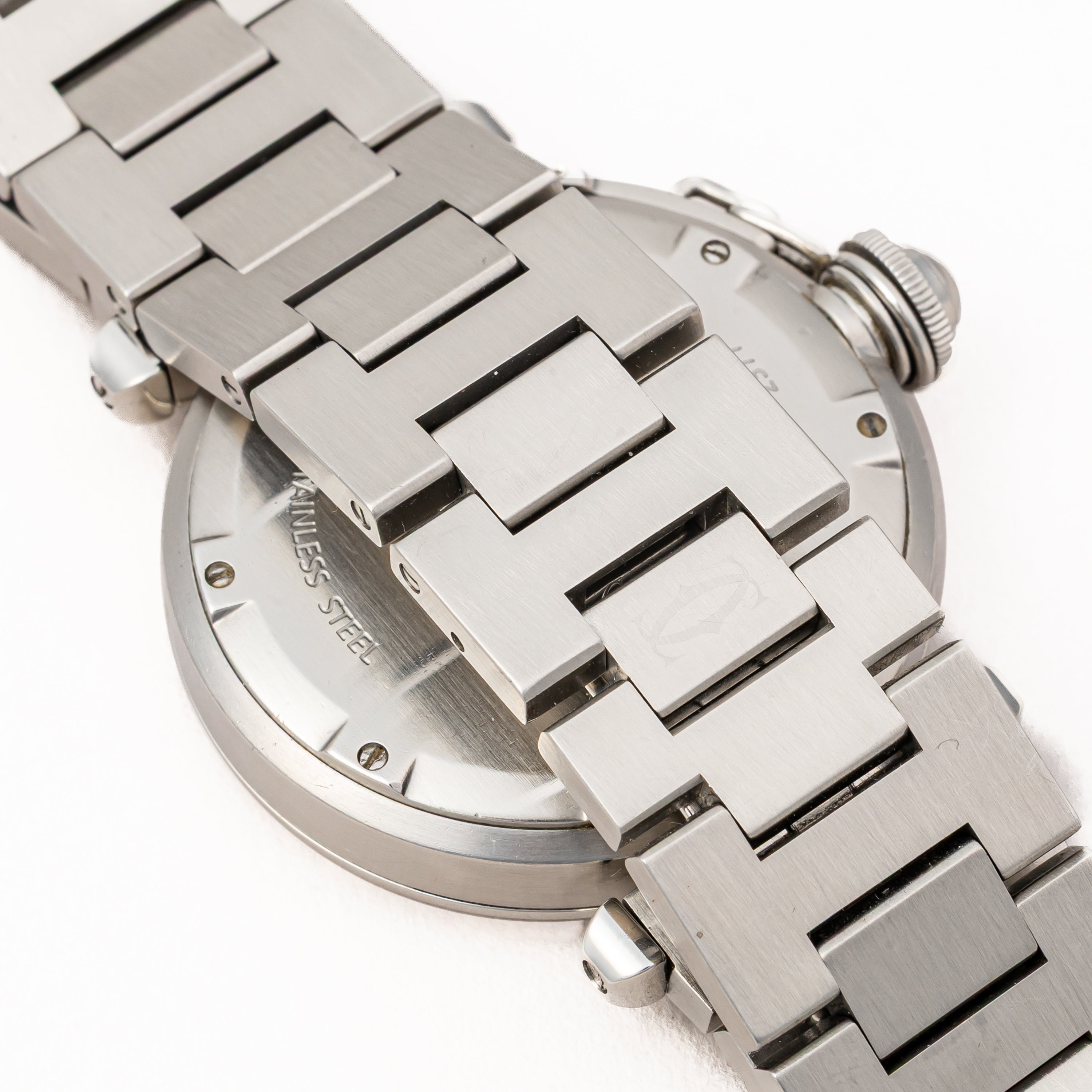 カルティエ パシャC メリディアン 2004年発行ギャラ Ref.2377 GMT シルバーダイヤル 箱、ギャラ付き