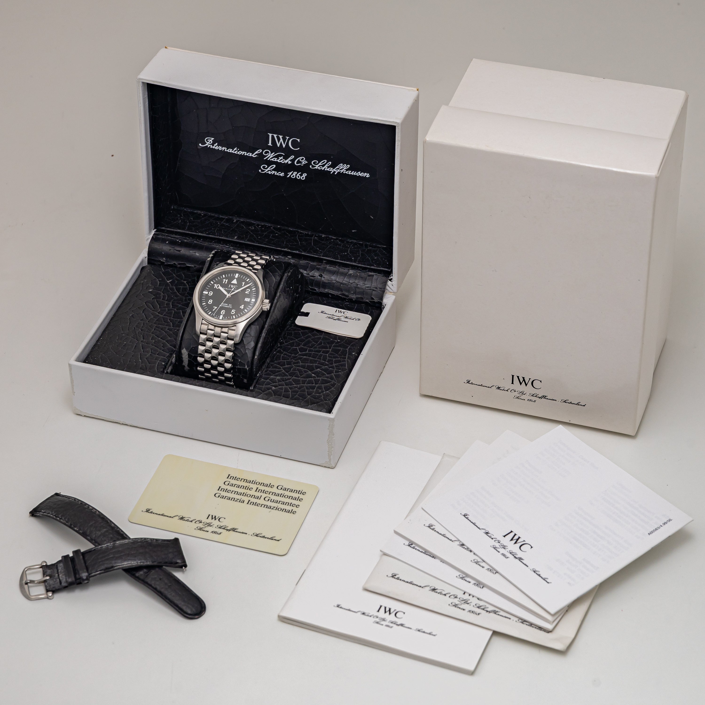 IWC 2001年製 マーク15 ブレス付き 箱、ギャラ付き パイロットウォッチ