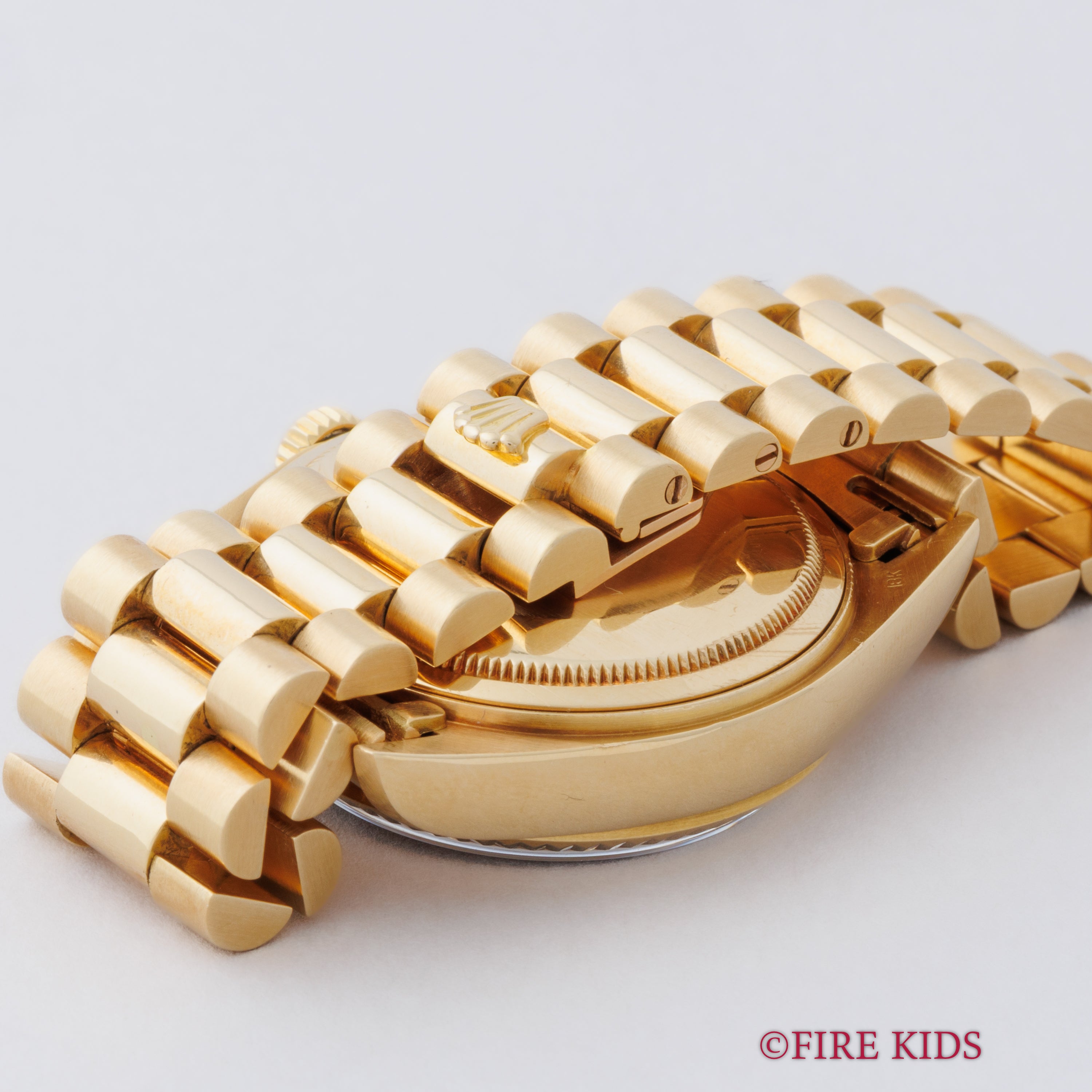 ロレックス 18金無垢デイデイト 1981年製 Ref.18038 ウォールナットダイヤル 純正18KYGプレジデントブレス