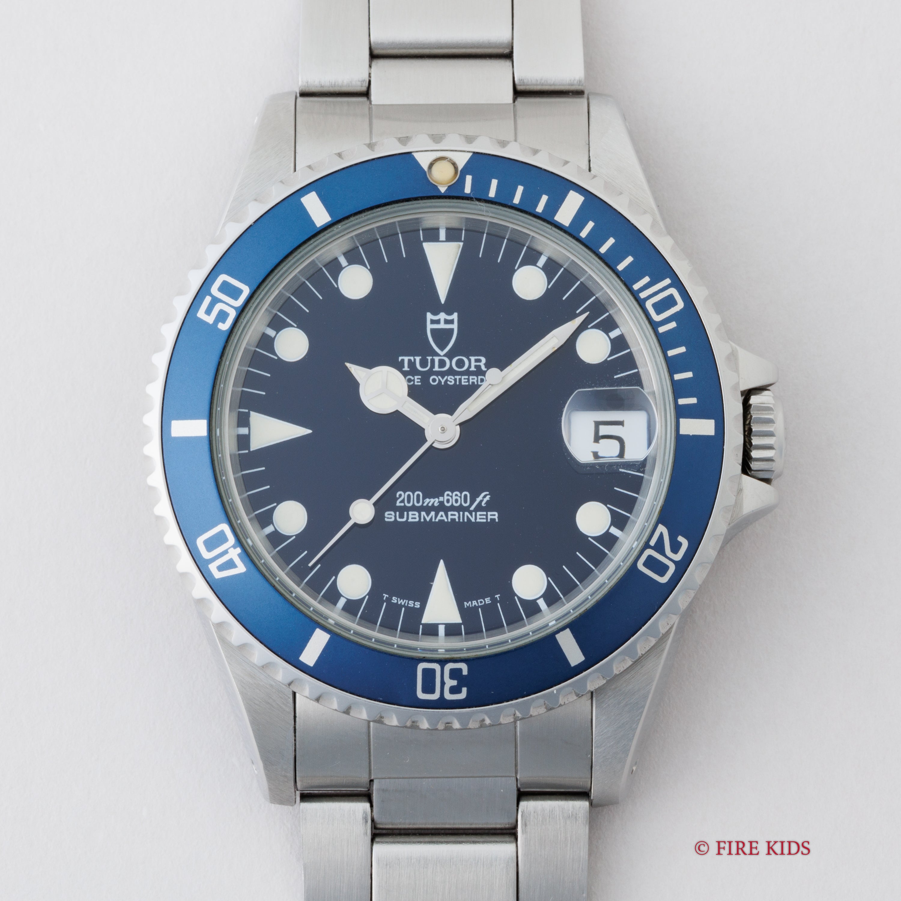 チューダー サブマリーナー 自動巻き Ref.75090 ブルー 1993年製 ミッドサイズダイバー ギャラ、箱付き