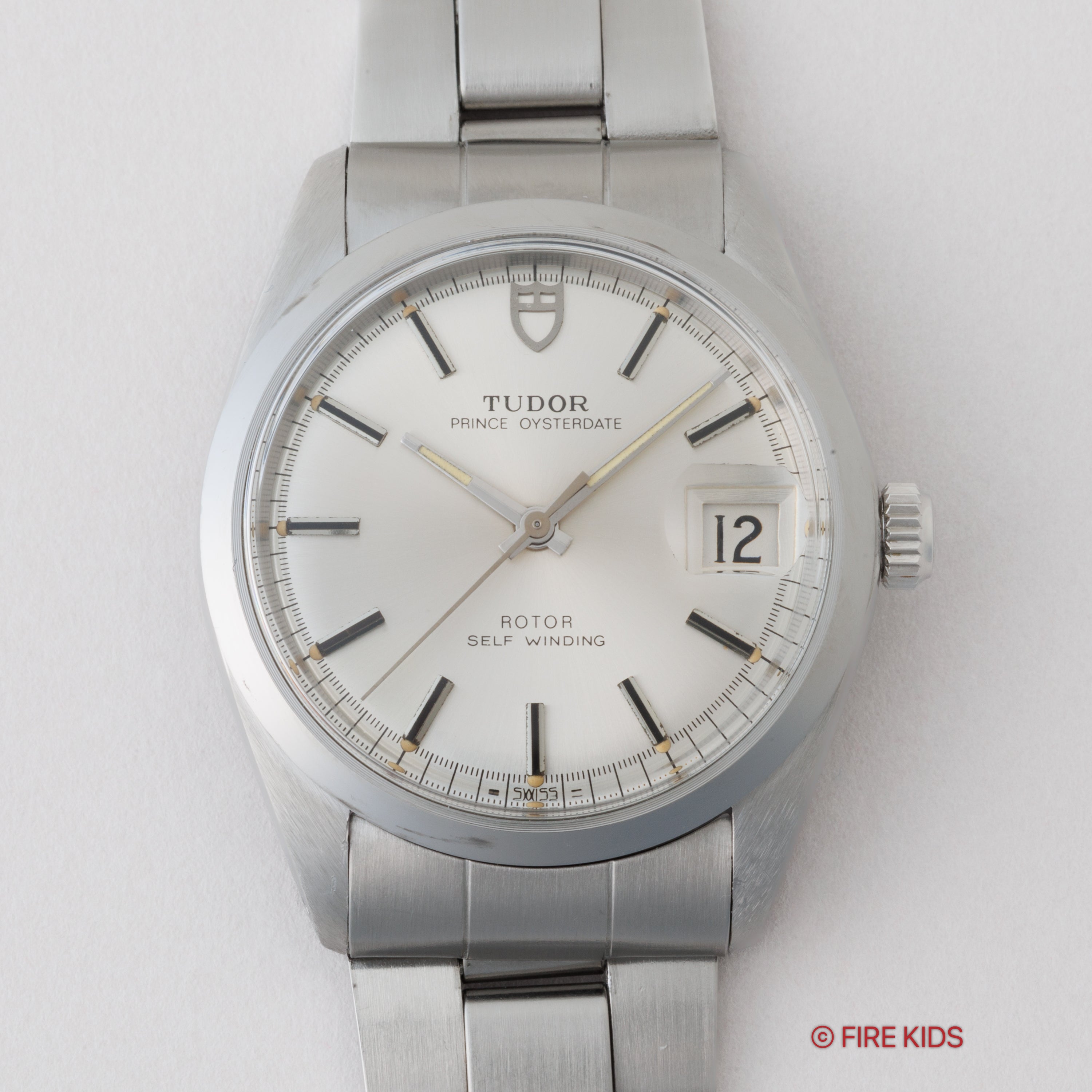 チューダー プリンスオイスターデイト 1979年製 Ref.90500 シルバーダイヤル 王冠リューズ ロレックス純正ステンレスブレス