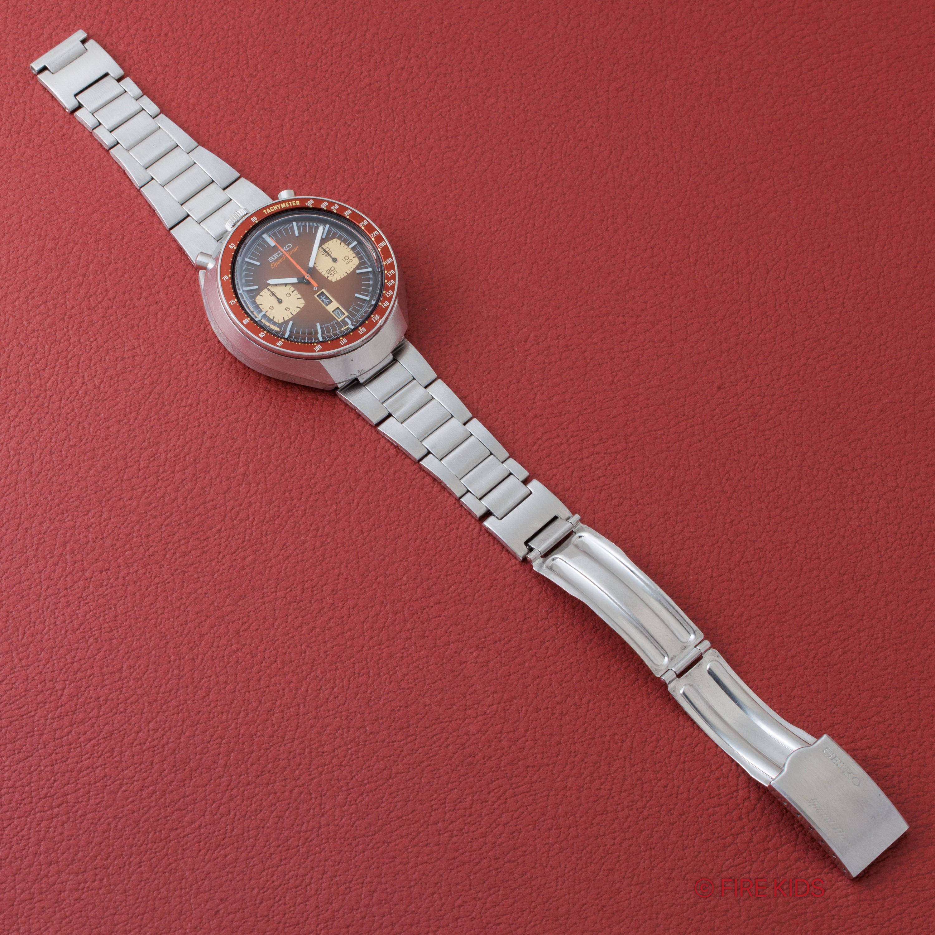 セイコー 1976年製 茶馬 Ref.6138-0040 5スポーツ スピードタイマー 純正ステンレスブレス