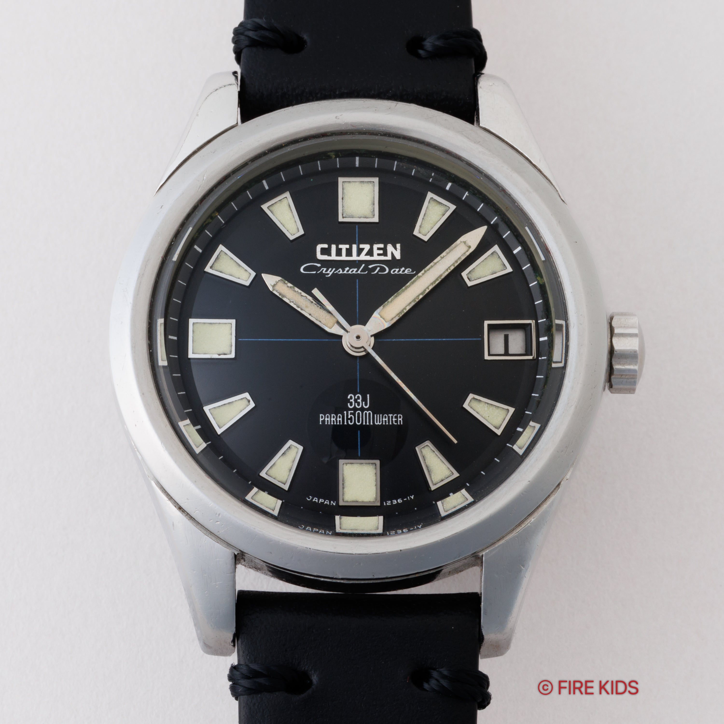 シチズン クリスタルデイト 150m防水 1967年製 Ref.52801-Y ブラックダイヤル