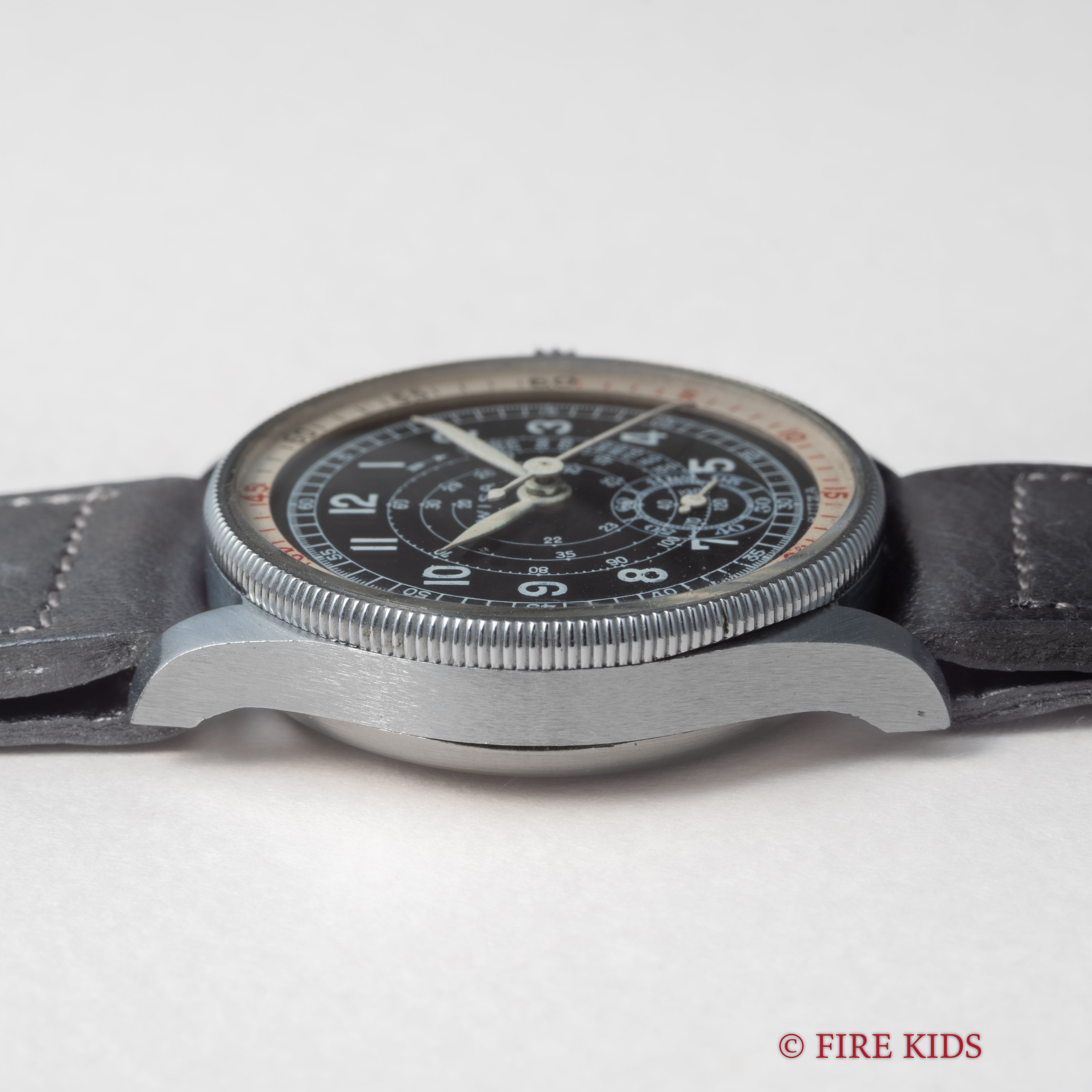 WISA ワンプッシュクロノグラフ スネイルタキメーター 1940年代製 ヴィーナス103 回転ベゼル ベビークロノ