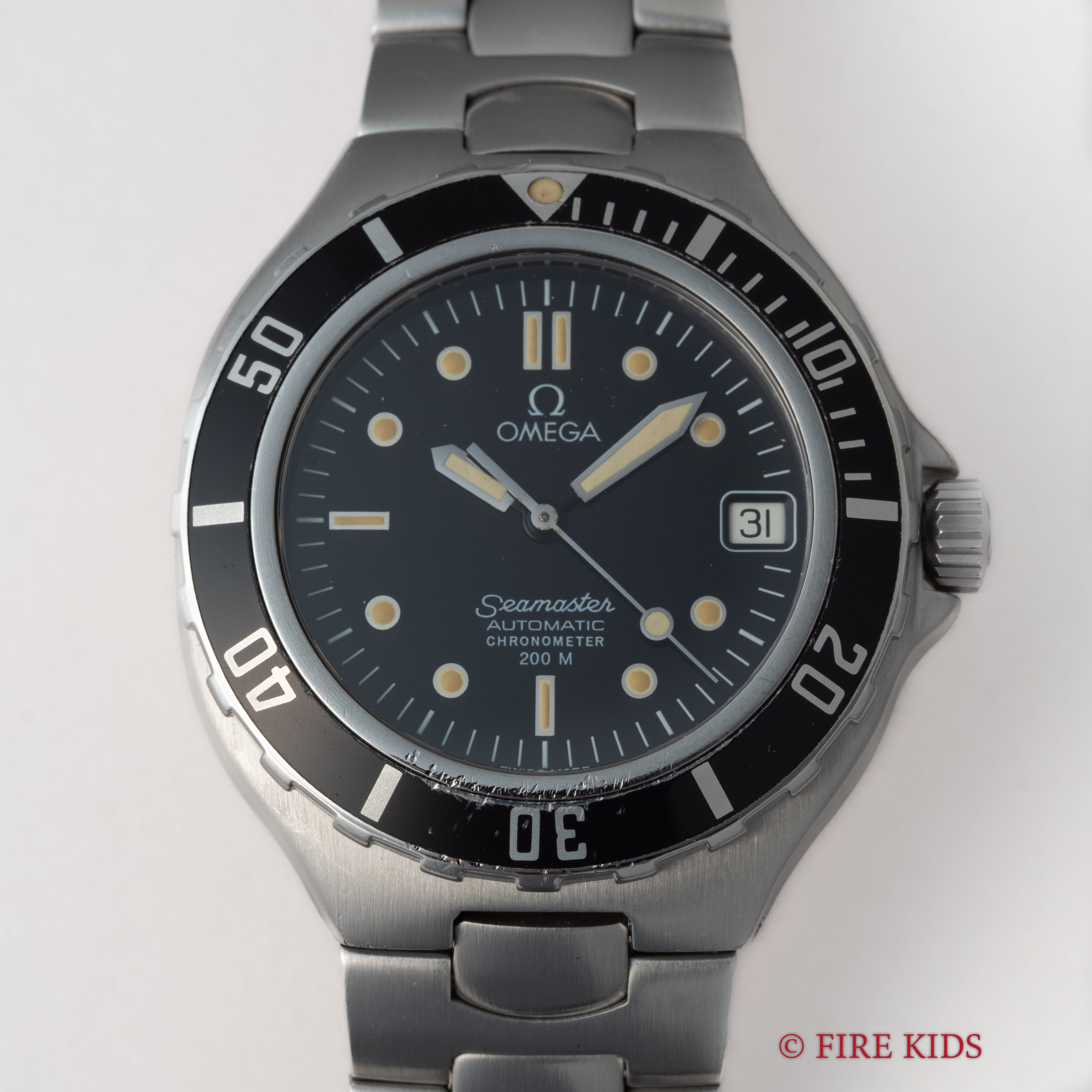 オメガ シーマスター200m プレボンド ミッドサイズ 1988年製 自動巻き ジェンタデザイン