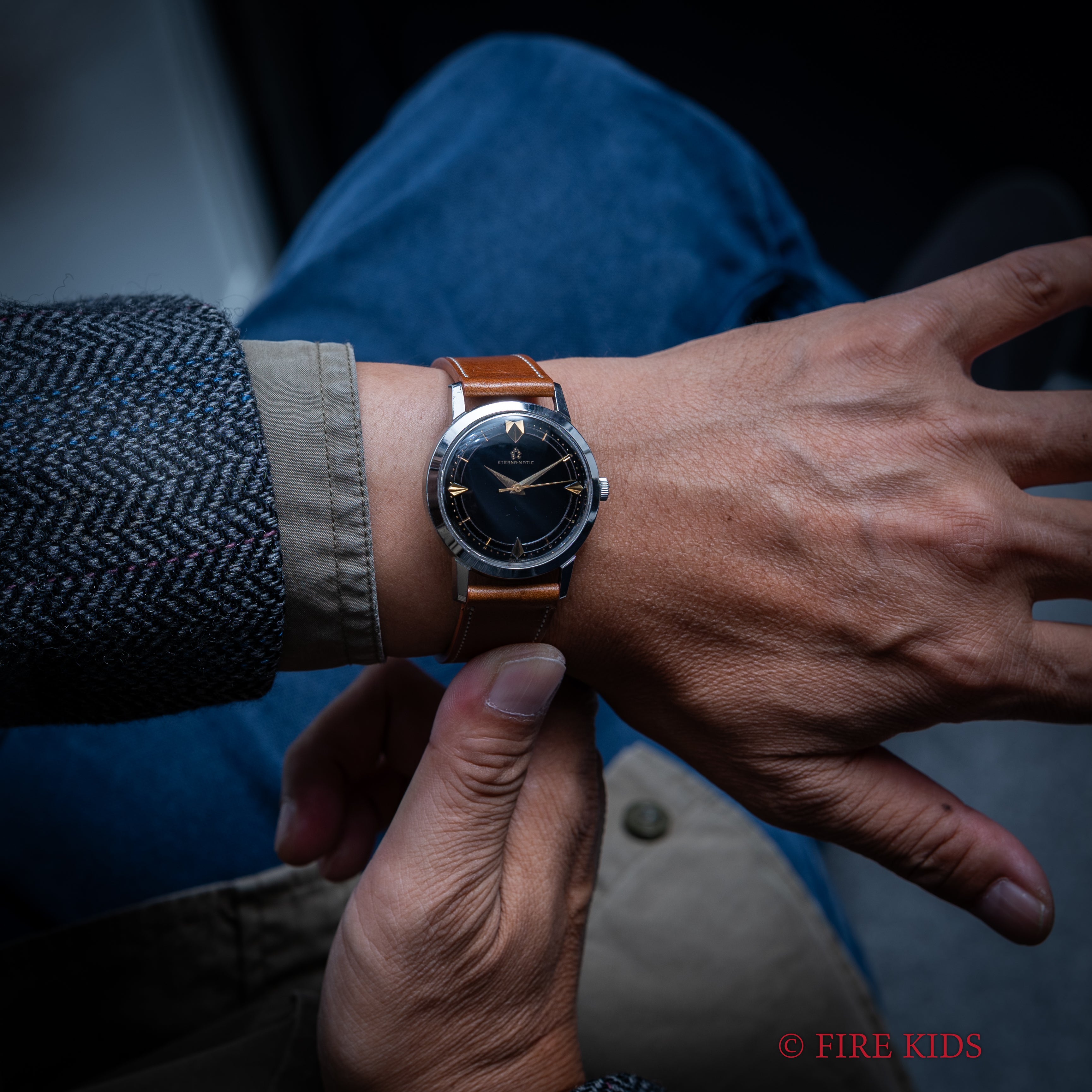 エテルナ エテルナマチック ブラックミラーダイヤル 1960年代製