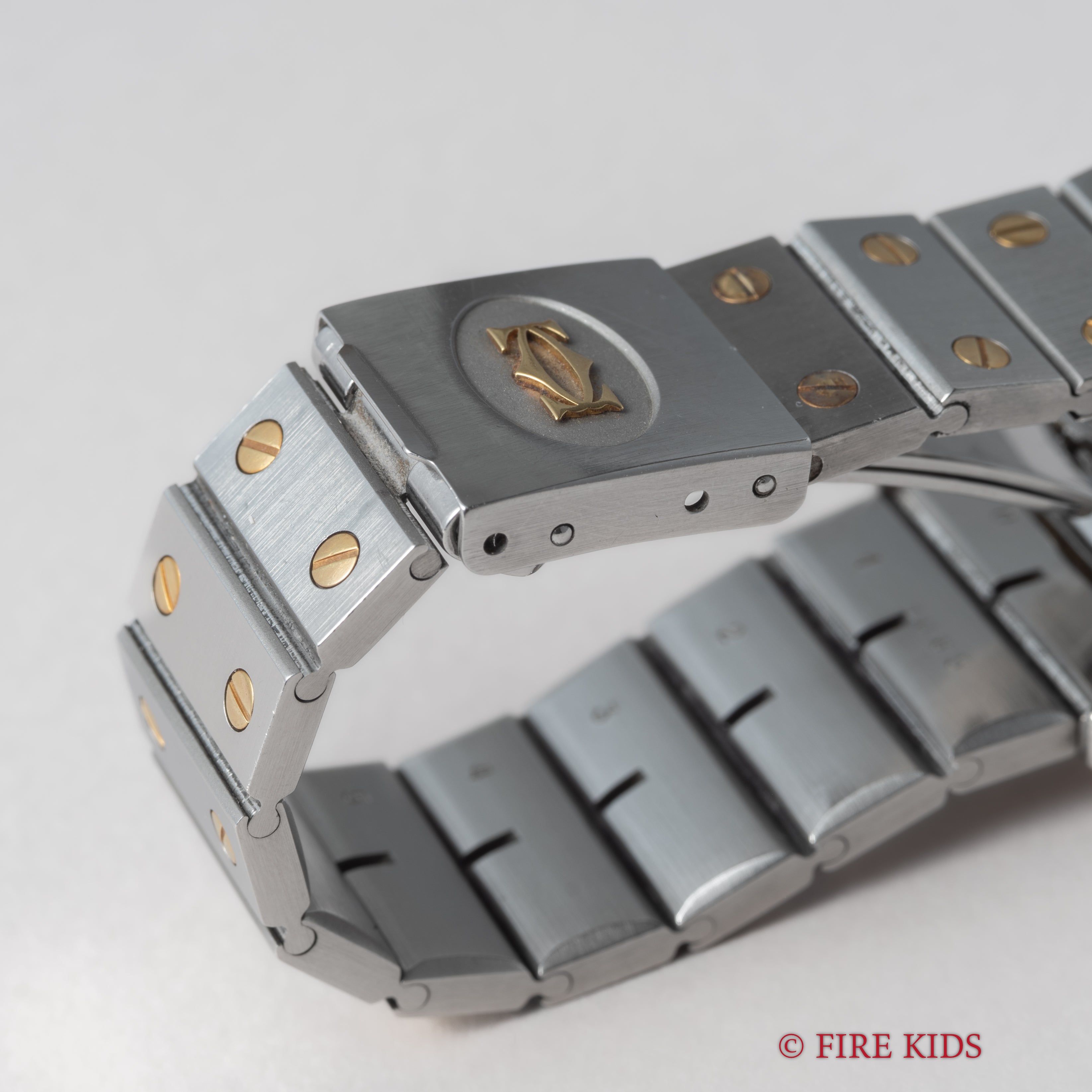 カルティエ サントス LMサイズ コンビ 自動巻き 1980年代製 ホワイトローマンダイヤル