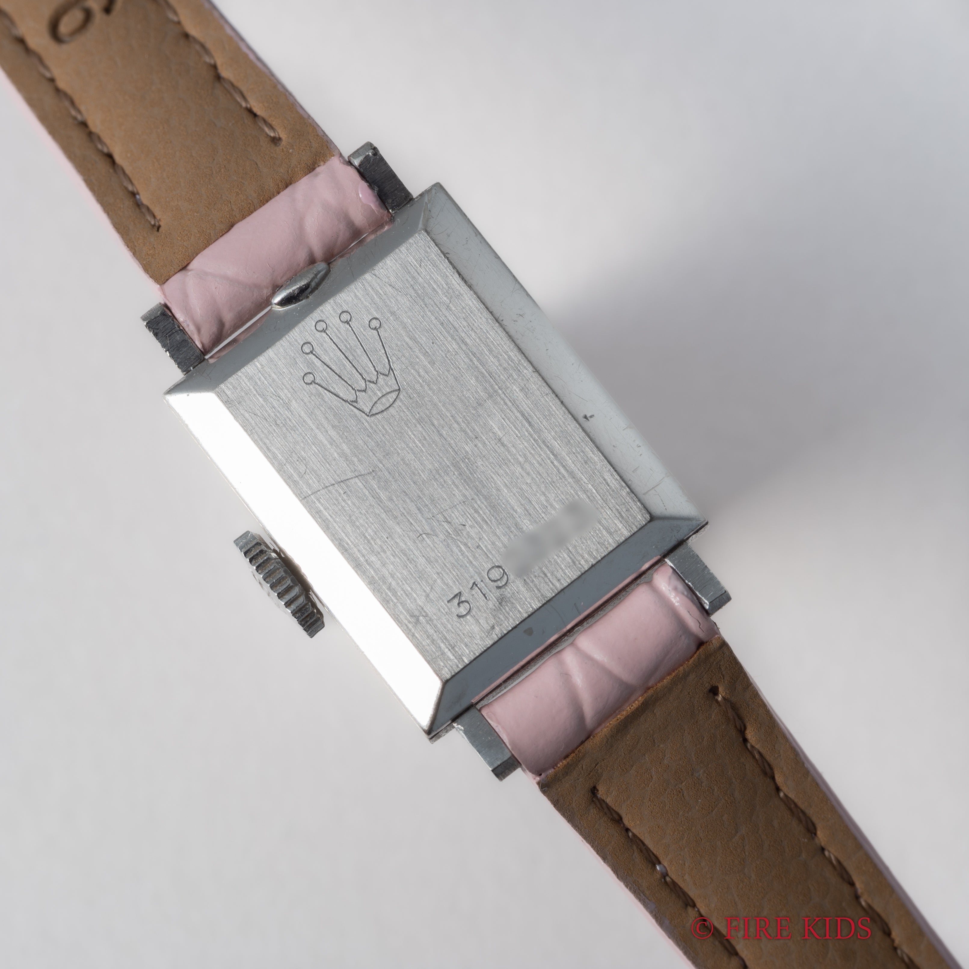 ロレックス レディース 1973年製 18金無垢ホワイトゴールドスクエアケース 純正尾錠付き 手巻き