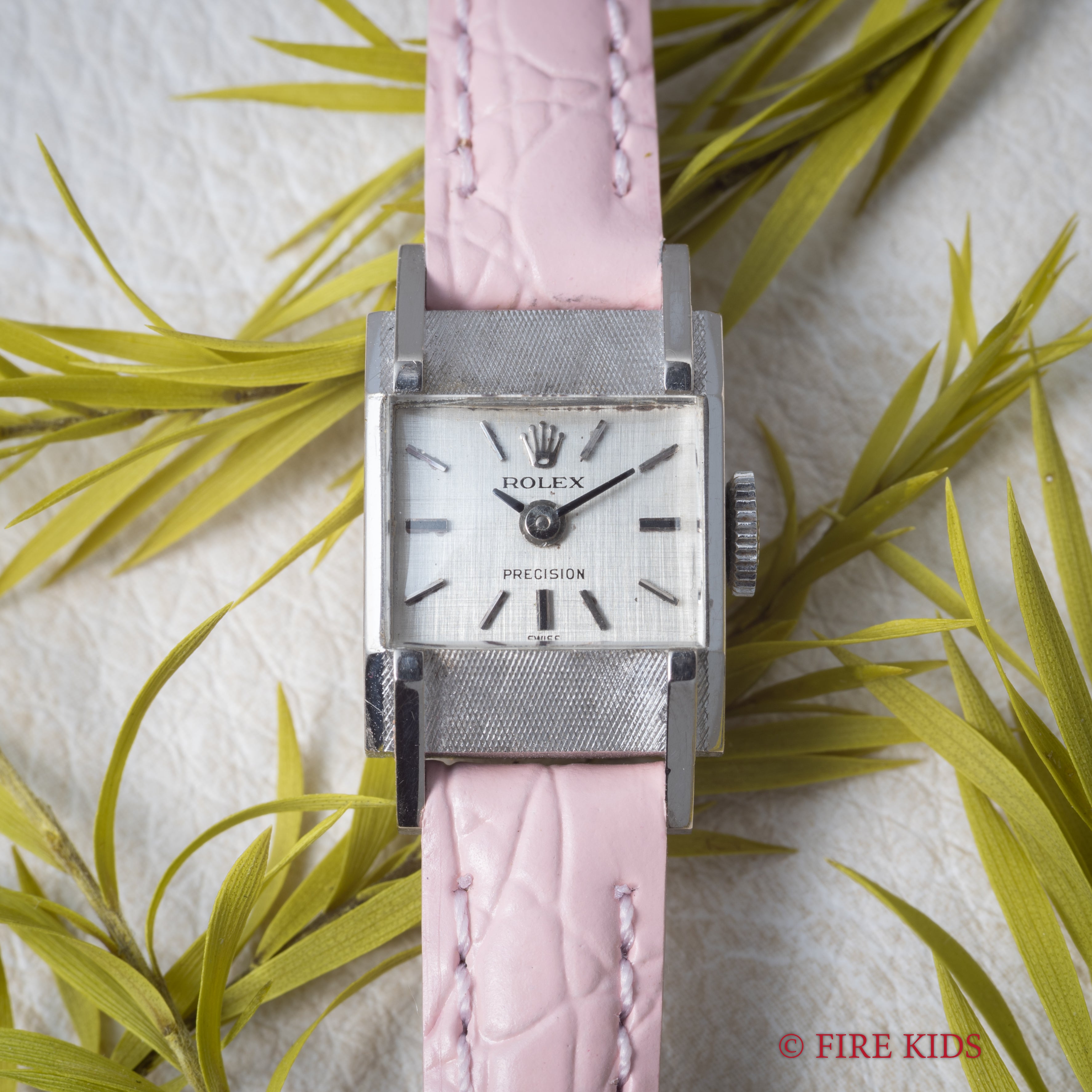 ロレックス レディース 1973年製 18金無垢ホワイトゴールドスクエア