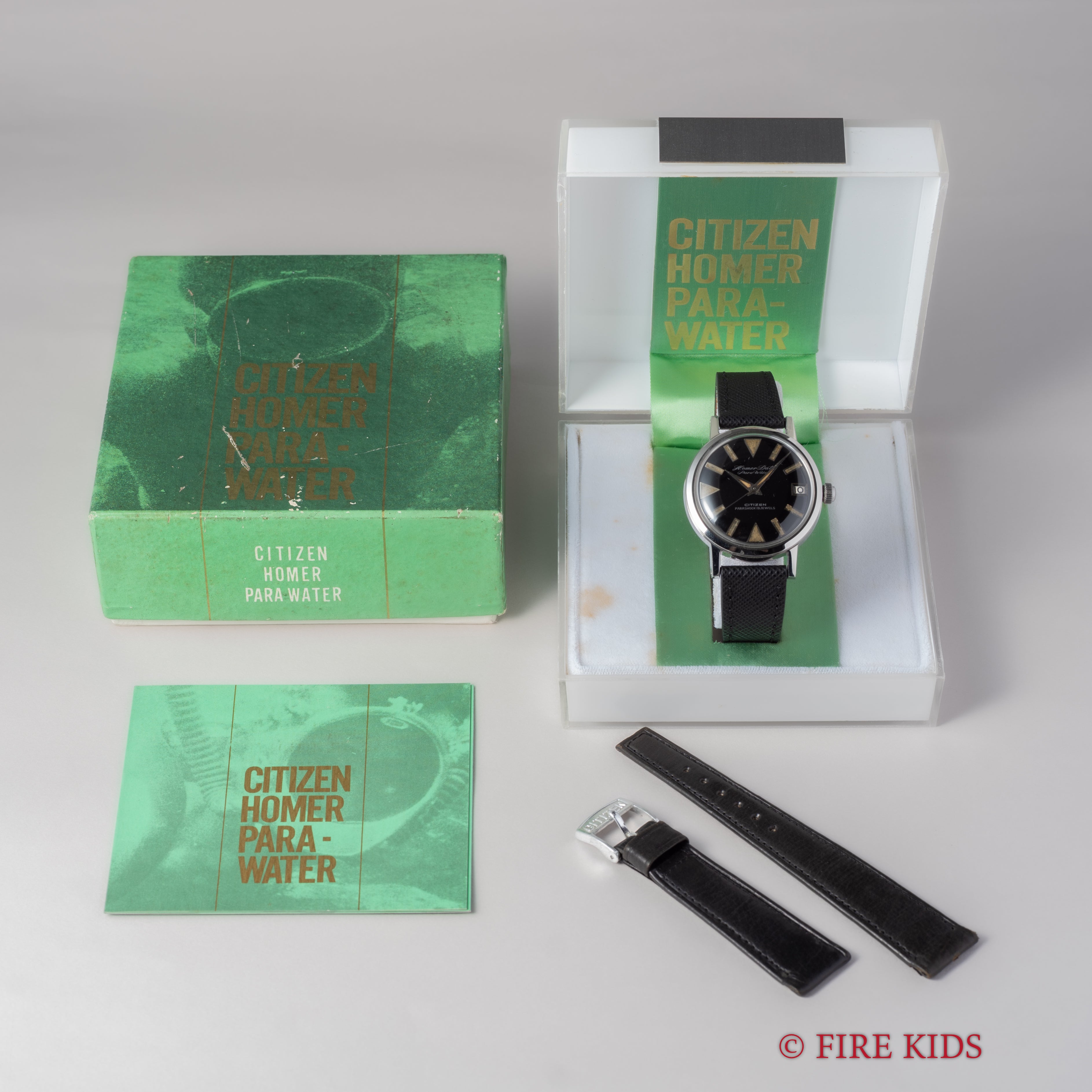 シチズン ホーマーデイト パラウォーター 1962年製 未使用品 オリジナルブラックダイヤル 箱付き