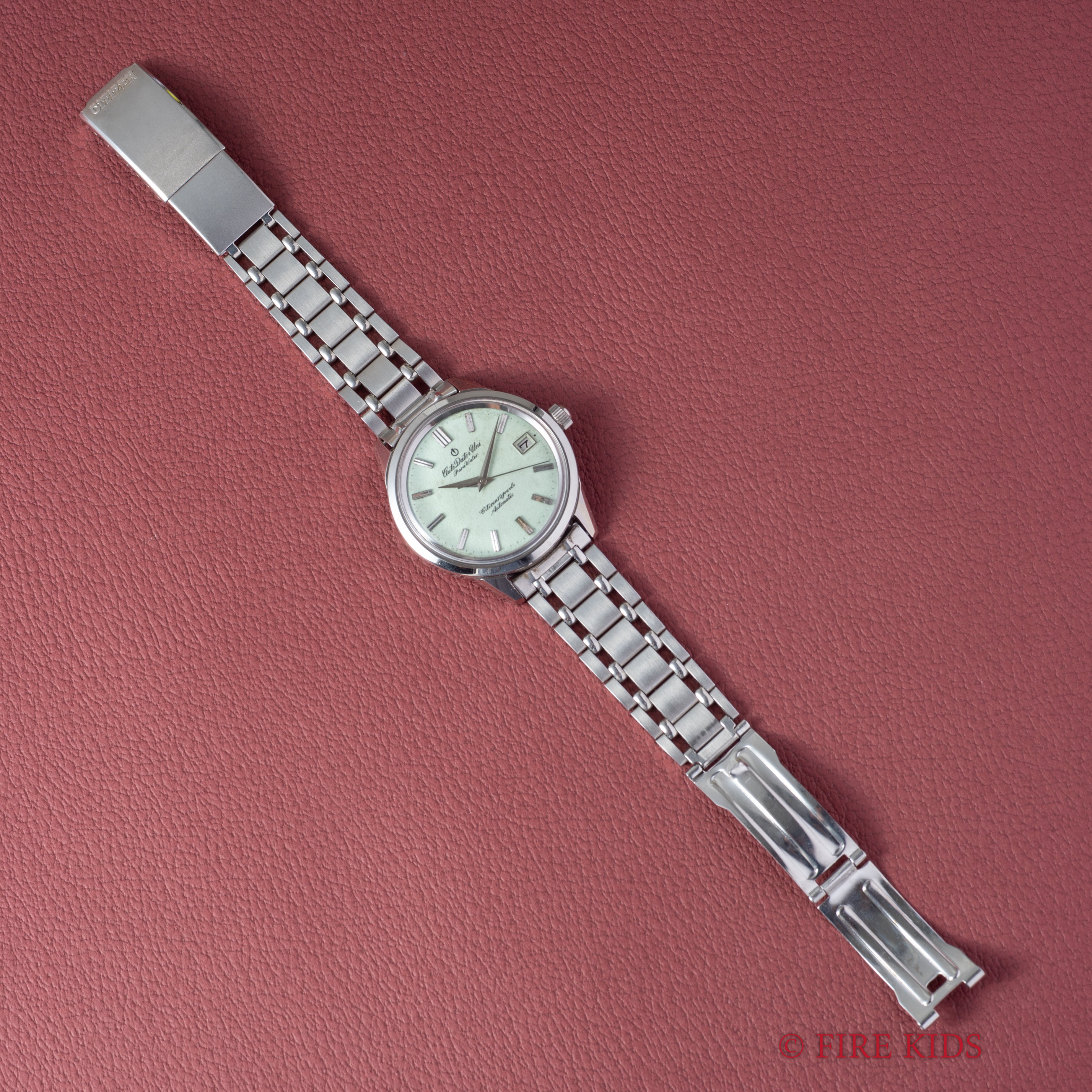 シチズン オートデーター ユニ 1964年製 Ref.AU140801 ペールグリーン夜光ダイヤル 純正ブレス