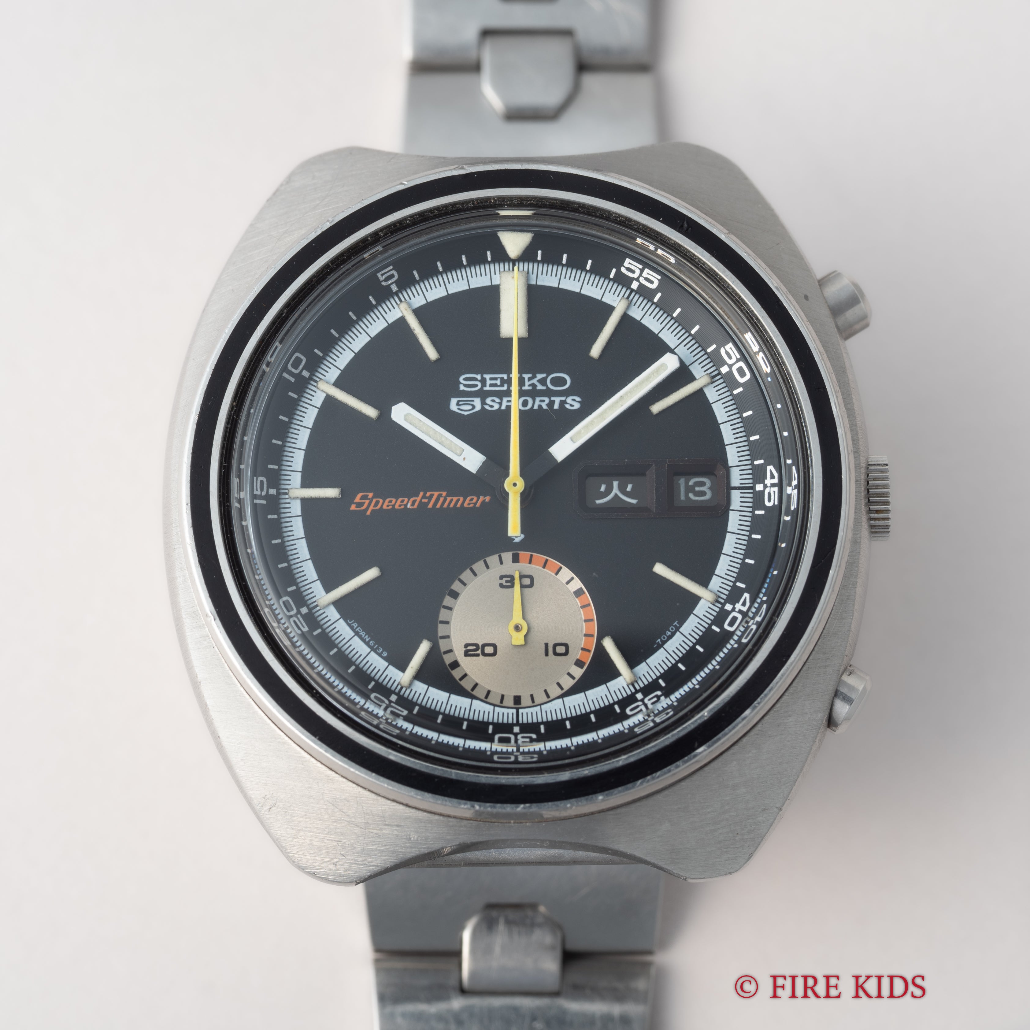 セイコー スピードタイマー 5スポーツ Ref.6139-7020 1971年製 純正ブレス付き Cal.6139A 自動巻きクロノグラフ