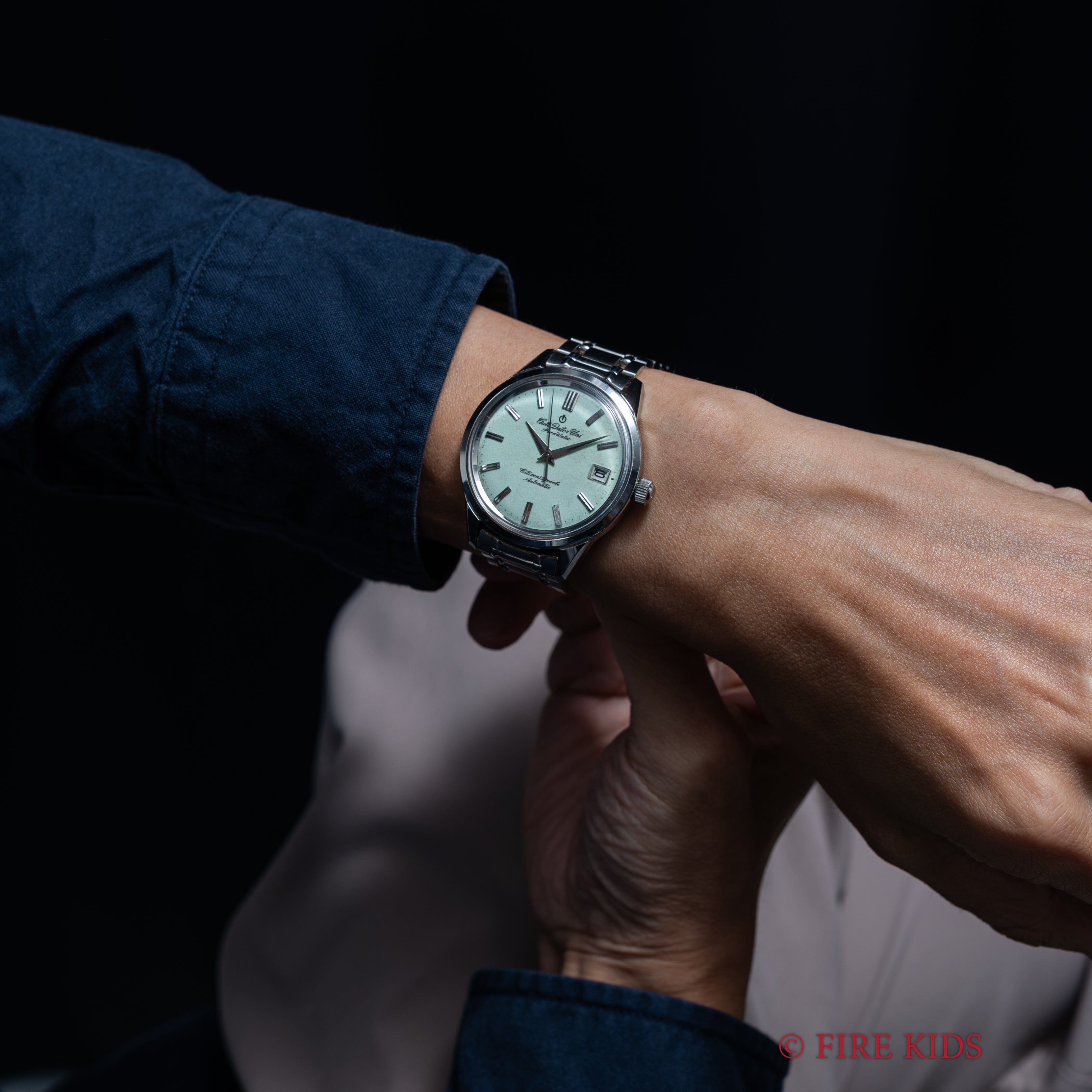 シチズン オートデーター ユニ 1964年製 Ref.AU140801 ペールグリーン夜光ダイヤル 純正ブレス