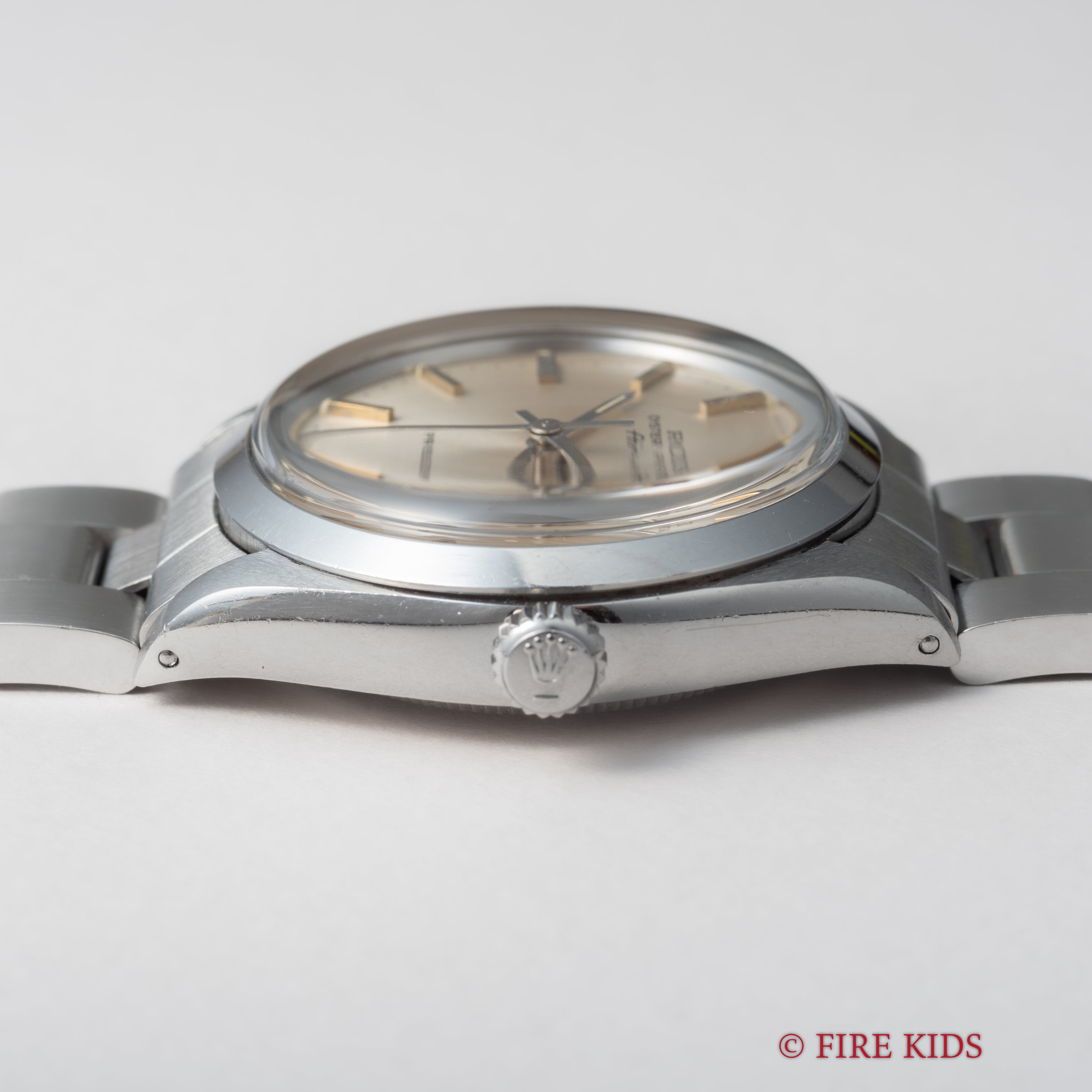 ロレックス エアキング 1983年製 シルバーダイヤル Ref.5500 自動巻ノンデイト 箱 ギャラ