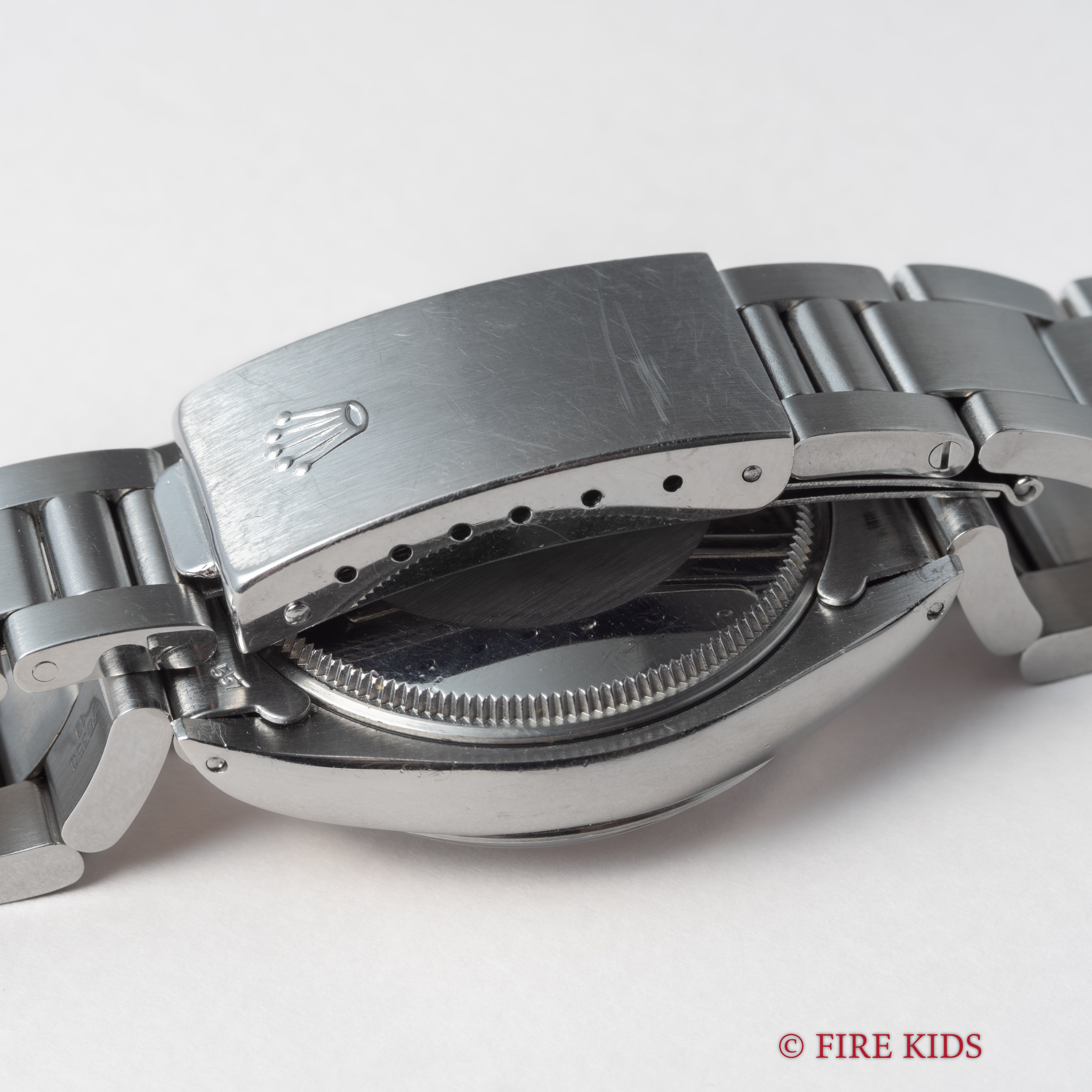 ロレックス エアキング 1983年製 シルバーダイヤル Ref.5500 自動巻ノンデイト 箱 ギャラ