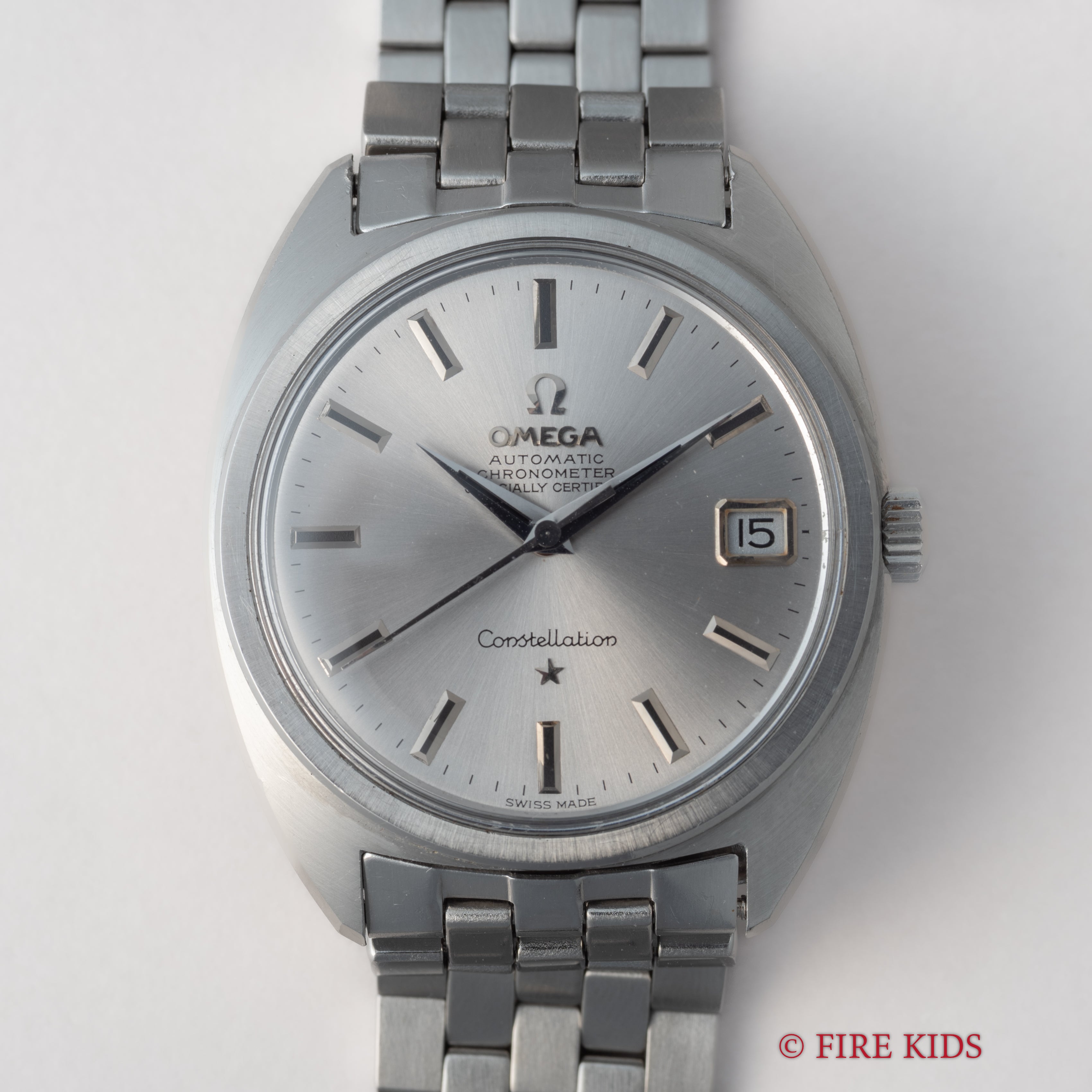 オメガ コンステレーション ジェンタ初期型 ドーフィンハンド1968年製 Ref.168.017 純正ステンレスブレス