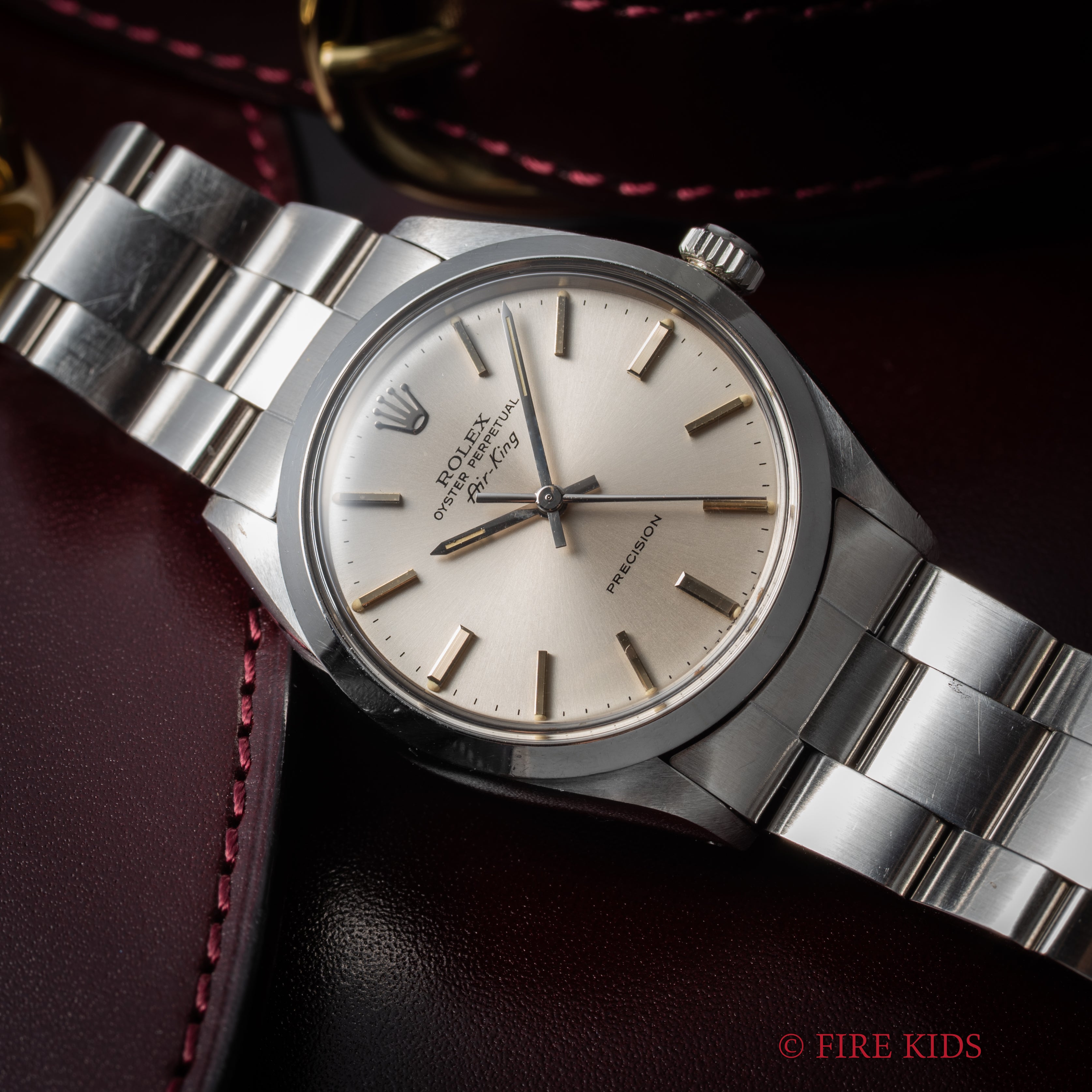 ロレックス エアキング 1983年製 シルバーダイヤル Ref.5500 自動巻ノンデイト 箱 ギャラ