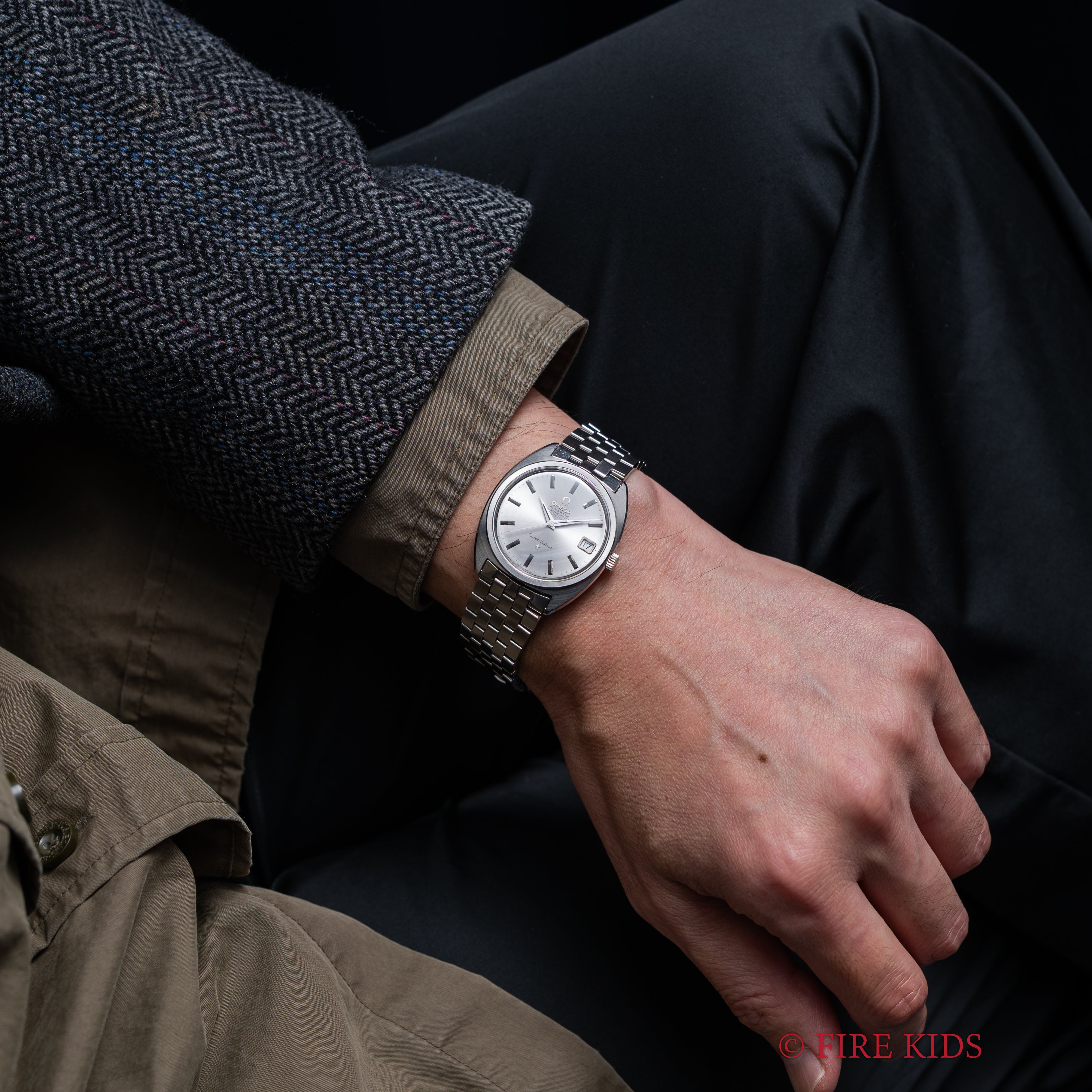 オメガ コンステレーション ジェンタ初期型 ドーフィンハンド1968年製 Ref.168.017 純正ステンレスブレス