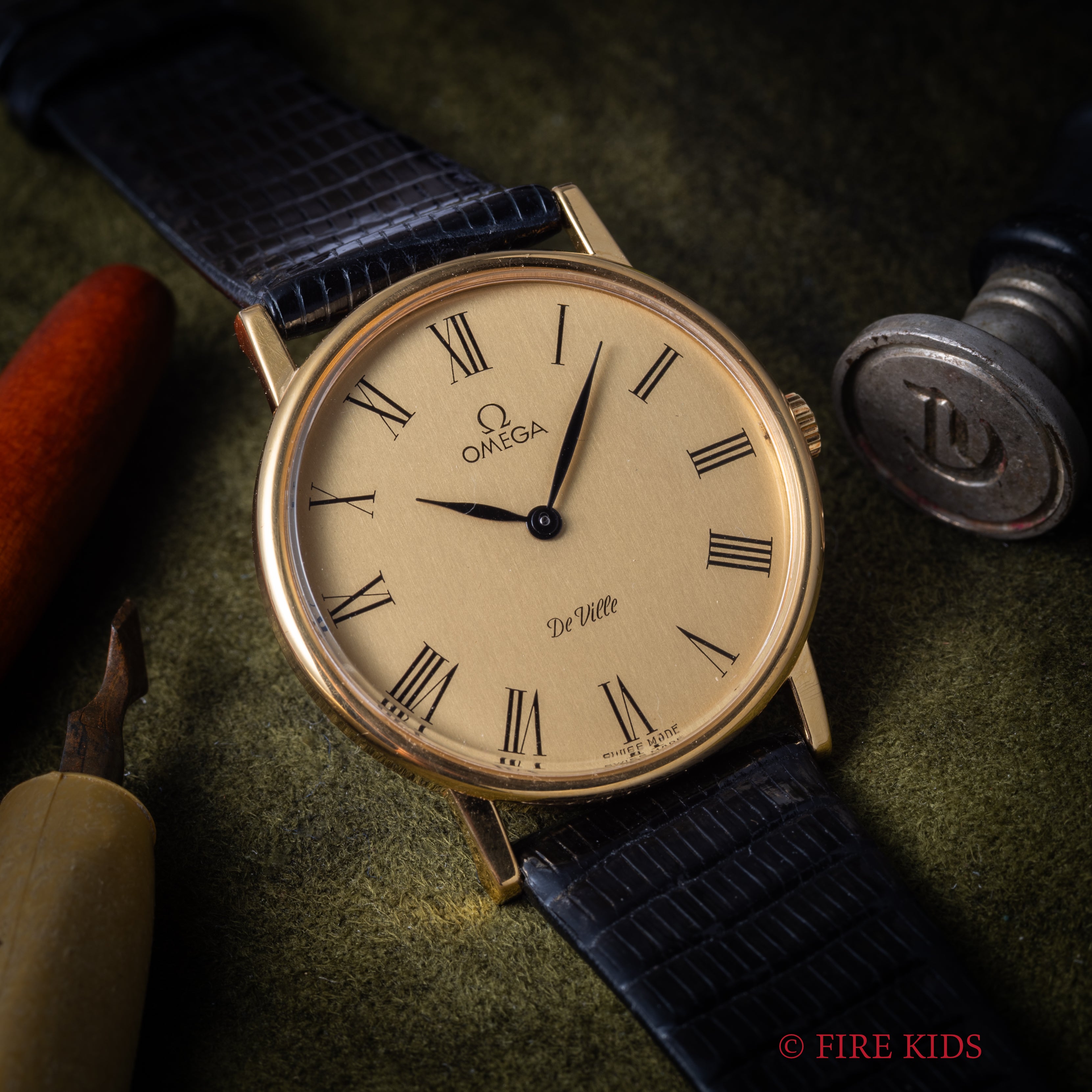 オメガ デ・ヴィル ローマンダイヤル GPラウンドケース 1979年製 Ref.111.0140