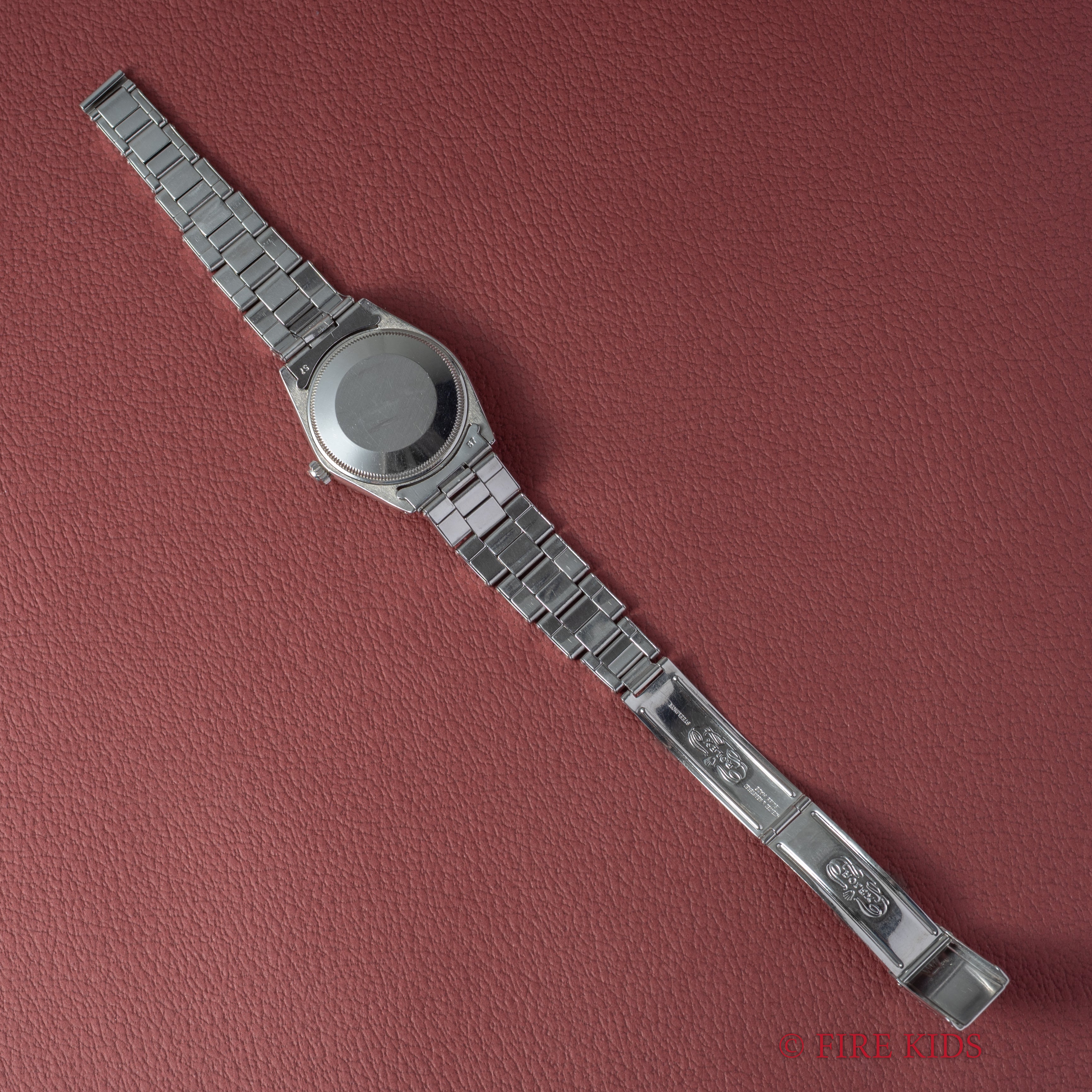 ロレックス オイスターパーペチュアル エンジンターンドベゼル 1967年製 Ref.1007 ノンデイト 純正リベットブレス