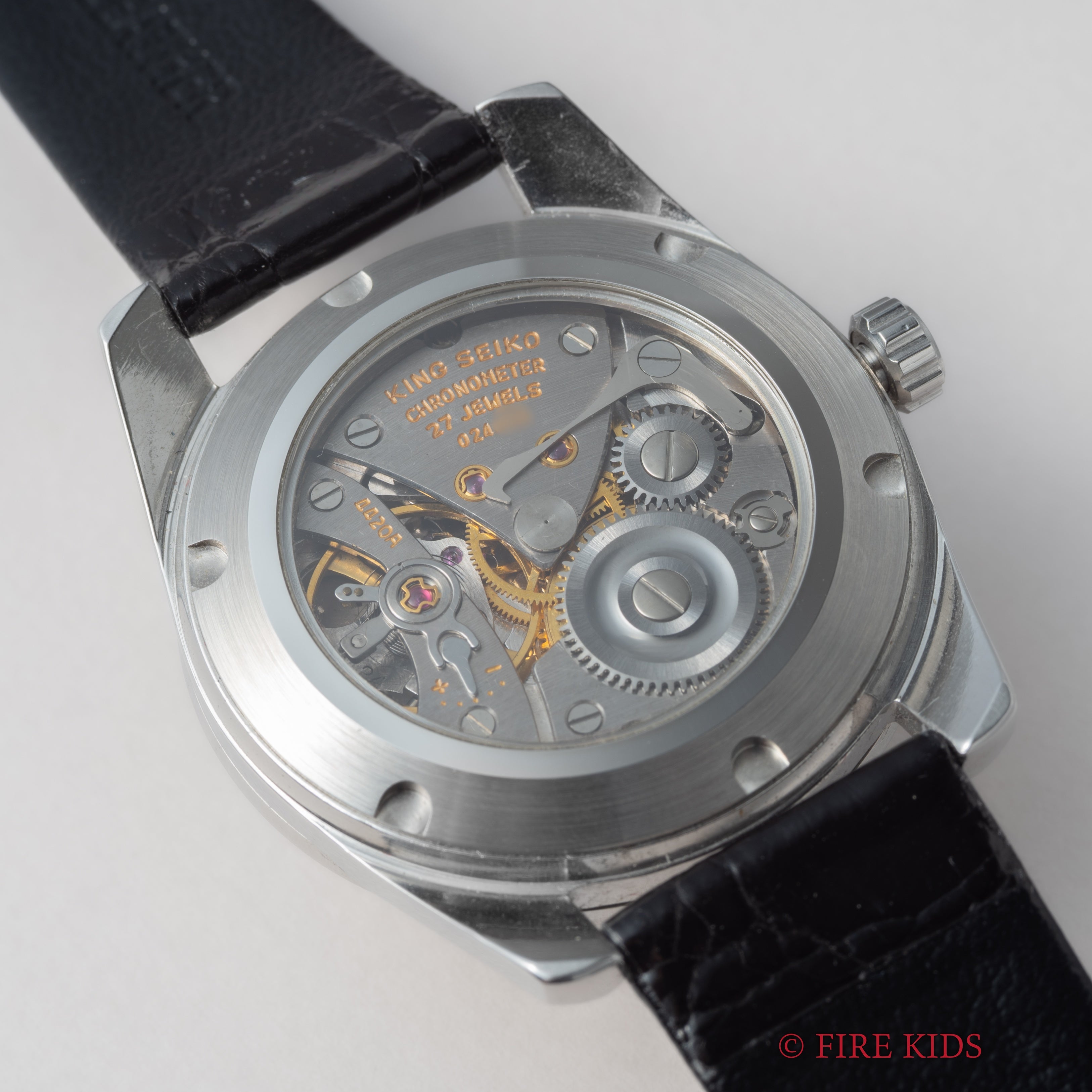 キングセイコー クロノメーター 後期 1965年製 Ref.4420-9990 獅子メダル ロービート手巻き 裏スケ 純正裏蓋、純正尾錠付き