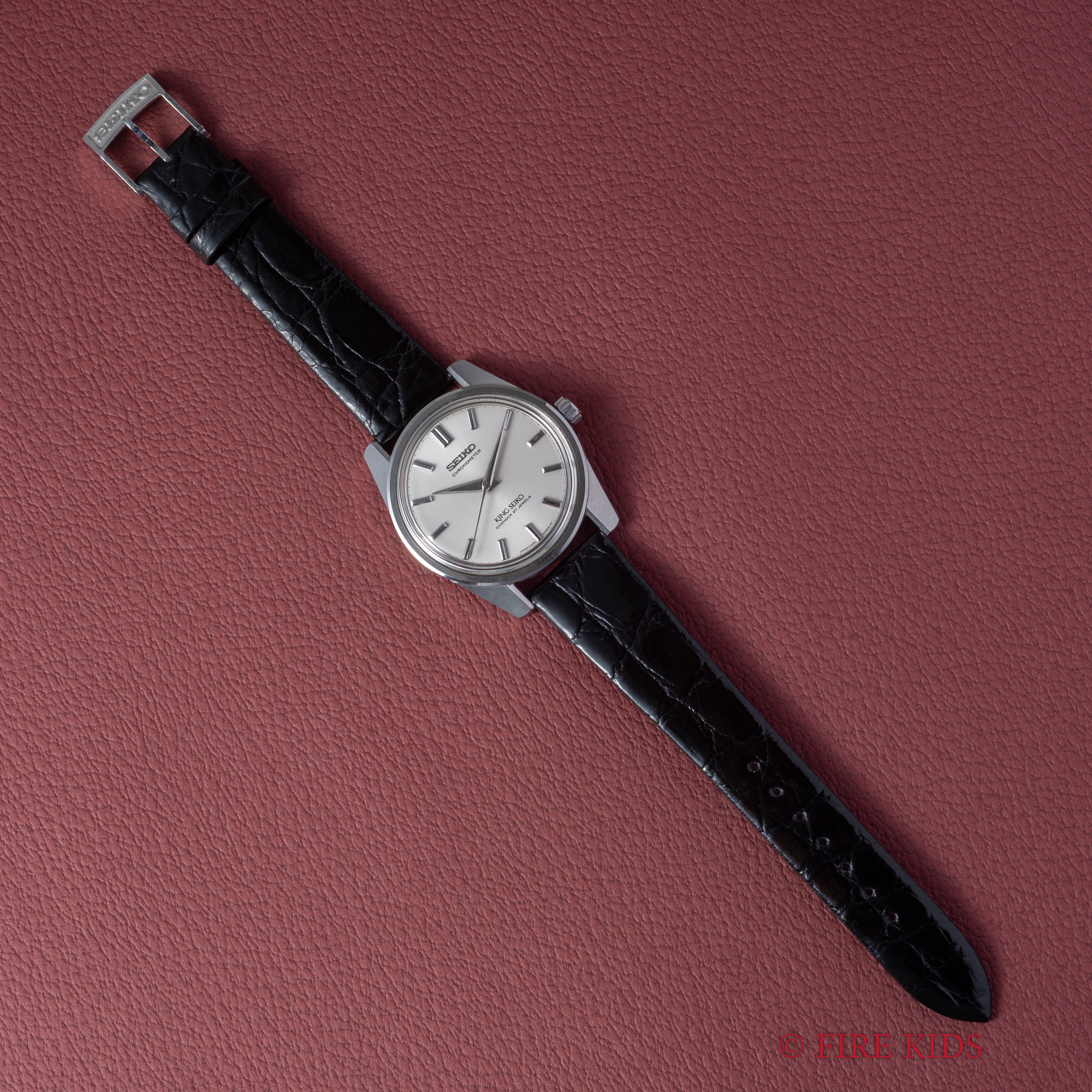 キングセイコー クロノメーター 後期 1965年製 Ref.4420-9990 獅子メダル ロービート手巻き 裏スケ 純正裏蓋、純正尾錠付き