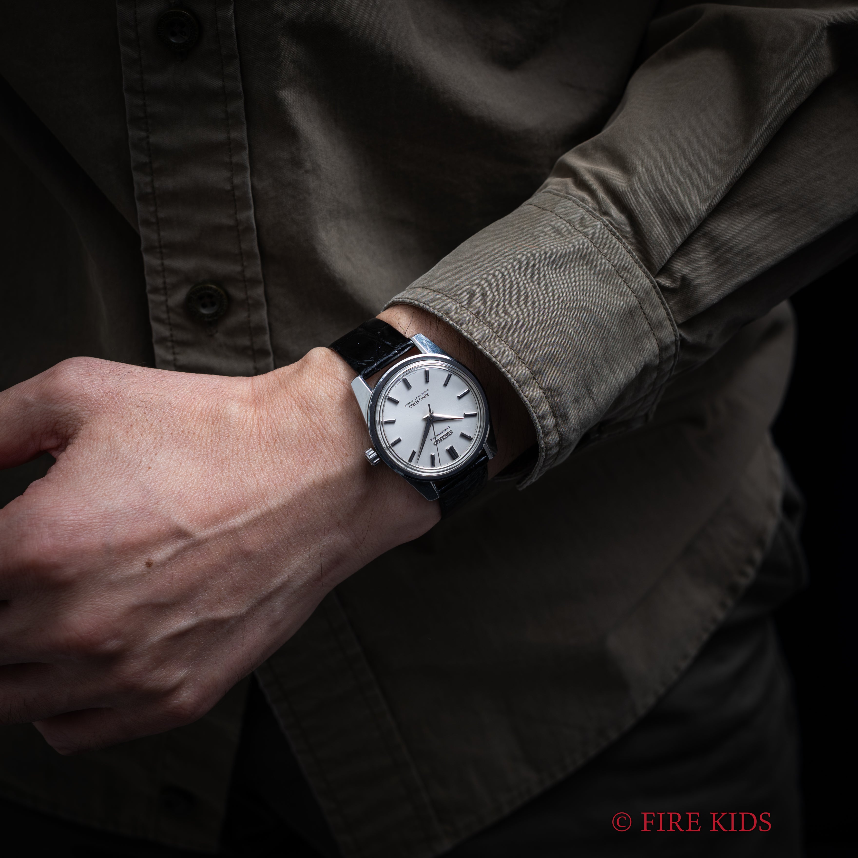 キングセイコー クロノメーター 後期 1965年製 Ref.4420-9990 獅子メダル ロービート手巻き 裏スケ 純正裏蓋、純正尾錠付き