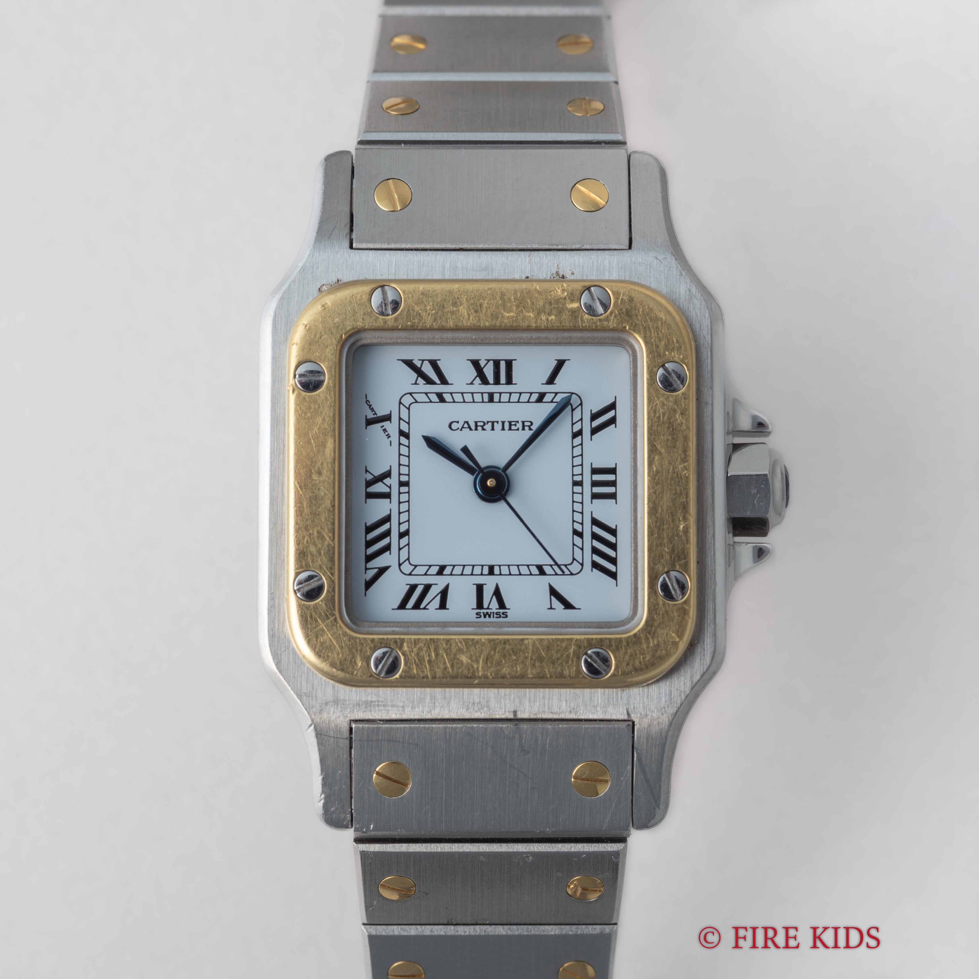 カルティエ サントス コンビ 1980年代製 Ref.0902 SMサイズ 自動巻き ギャラ付き