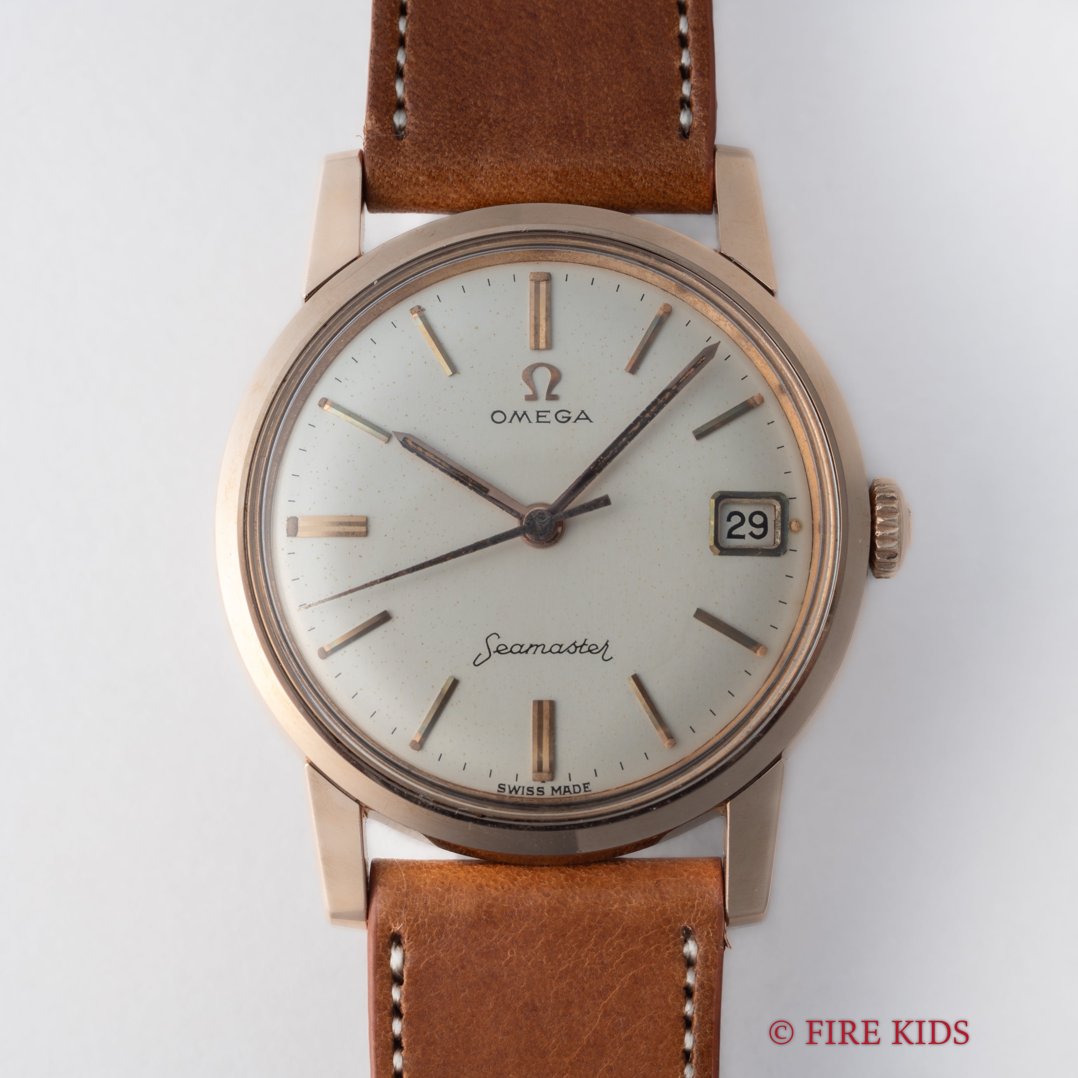 オメガ シーマスター PGFケース Ref.14384 61SC 1961年製 Cal.610 手巻き 箱、純正尾錠、純正革ベルト付き