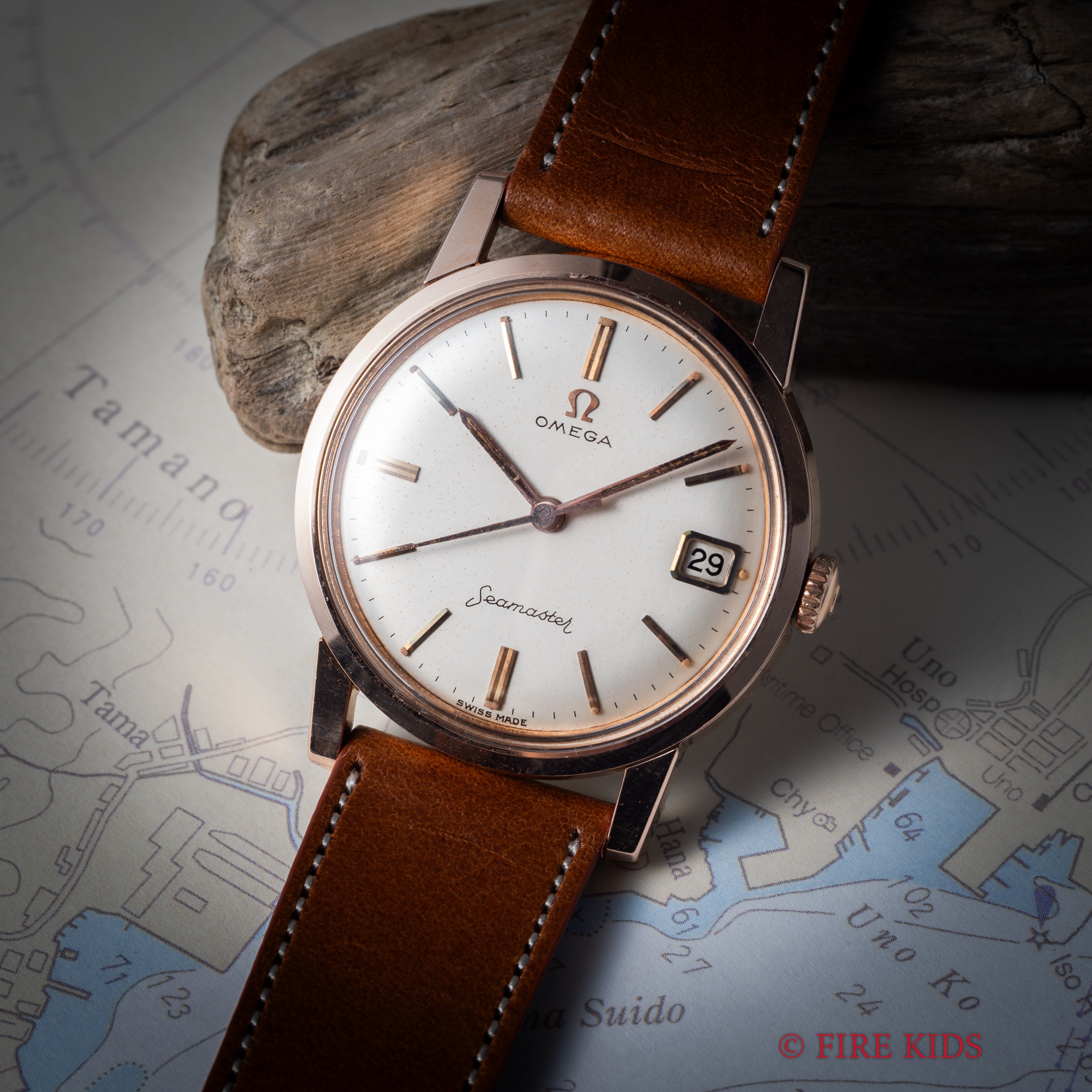 オメガ シーマスター PGFケース Ref.14384 61SC 1961年製 Cal.610 手巻き 箱、純正尾錠、純正革ベルト付き