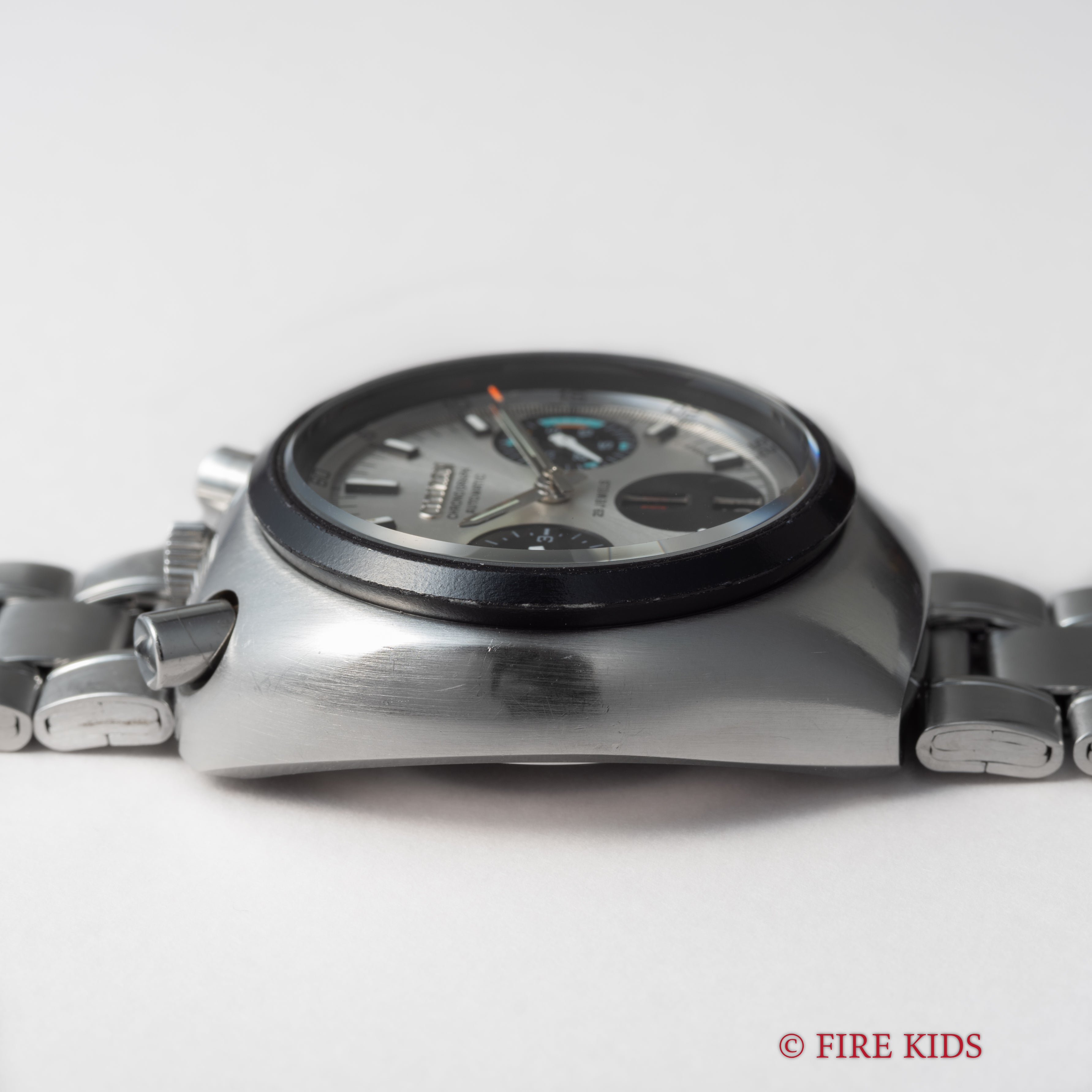 シチズン ツノクロノ チャレンジタイマー 1973年製 自動巻きクロノグラフ 社外ブレス