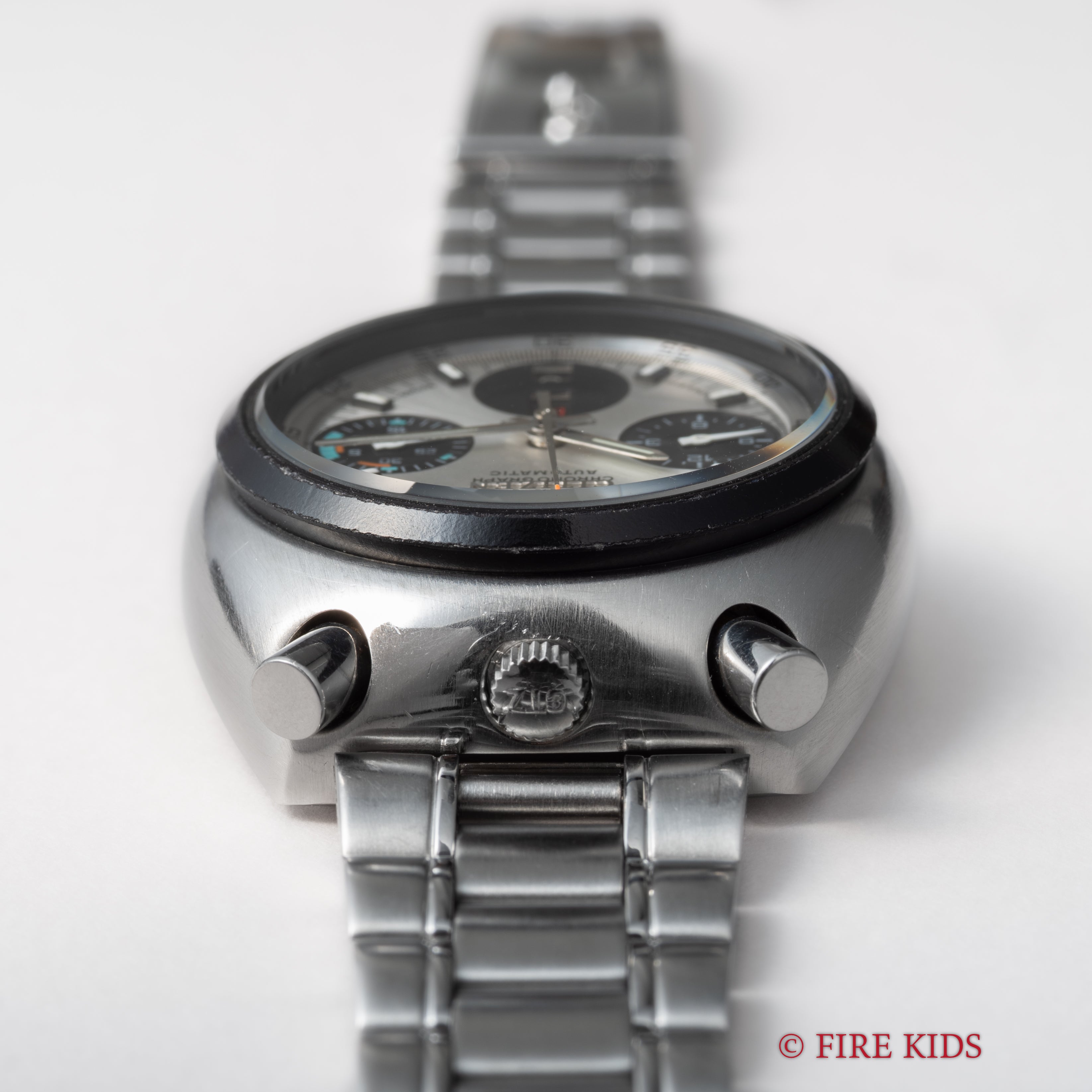 シチズン ツノクロノ チャレンジタイマー 1973年製 自動巻きクロノグラフ 社外ブレス