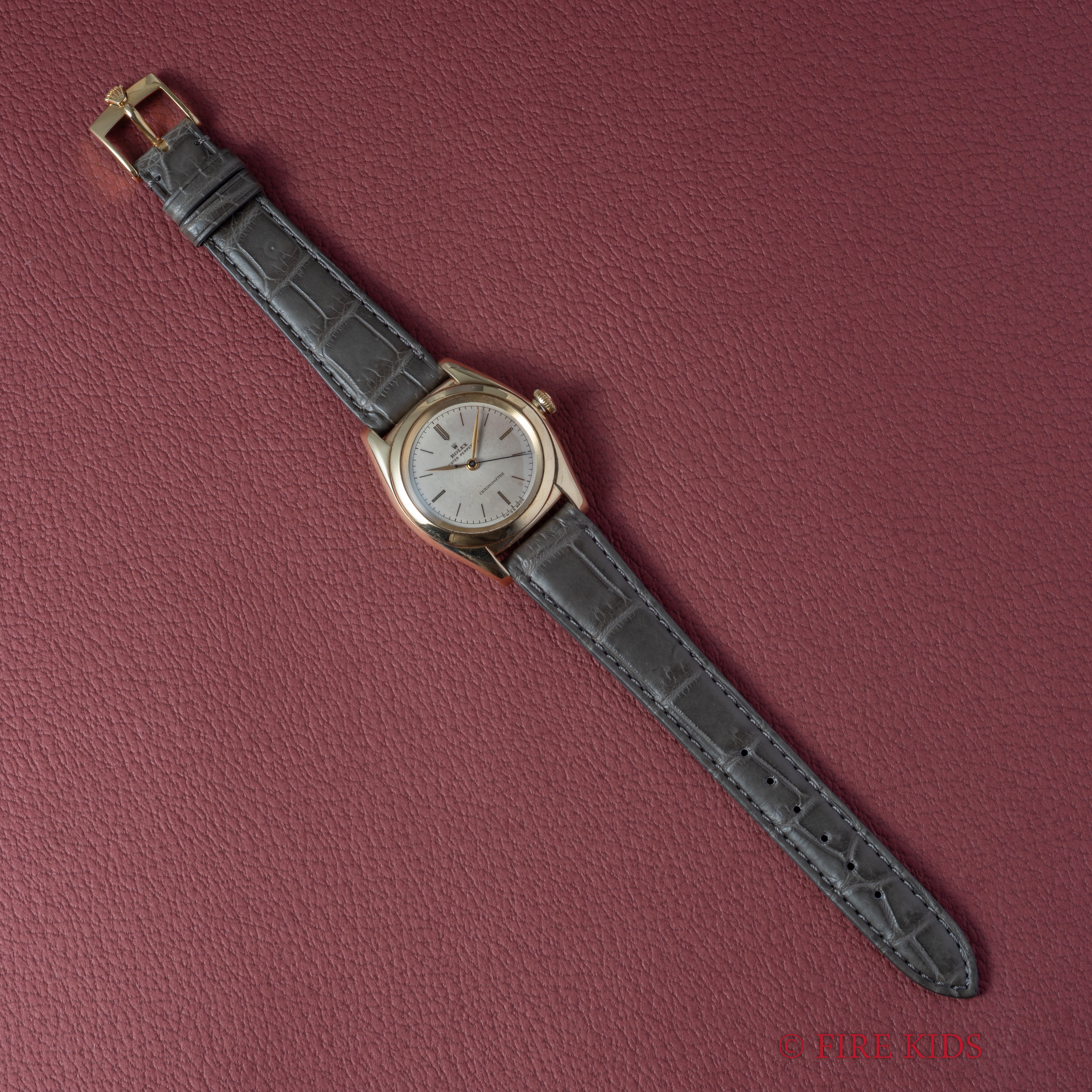 ロレックス 14金無垢バブルバック 1946年製 Ref.3131 オリジナルダイヤル 18金無垢尾錠