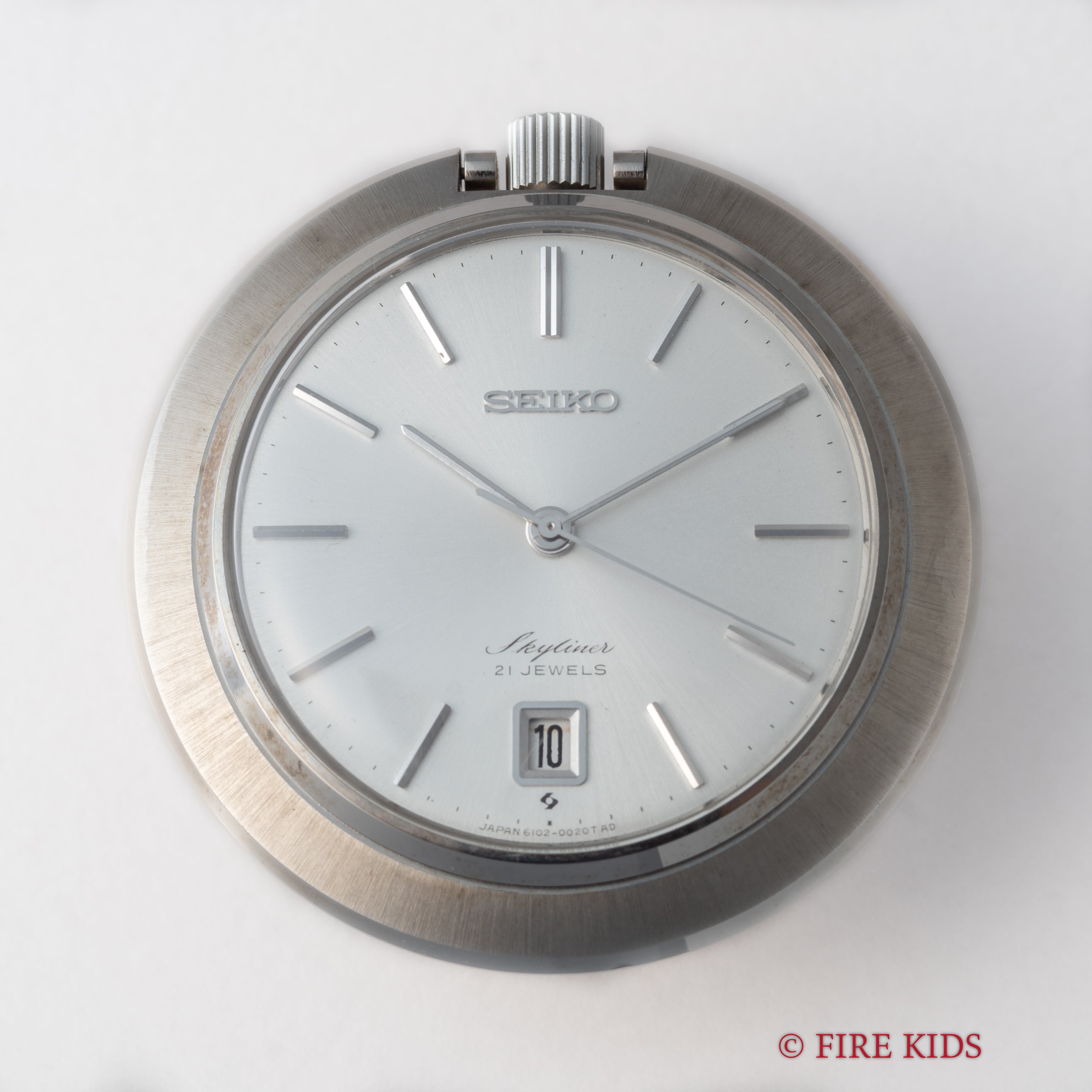 セイコー スカイライナー 懐中時計 1970年製(昭和45年製)手巻 Cal.6102A 組紐付