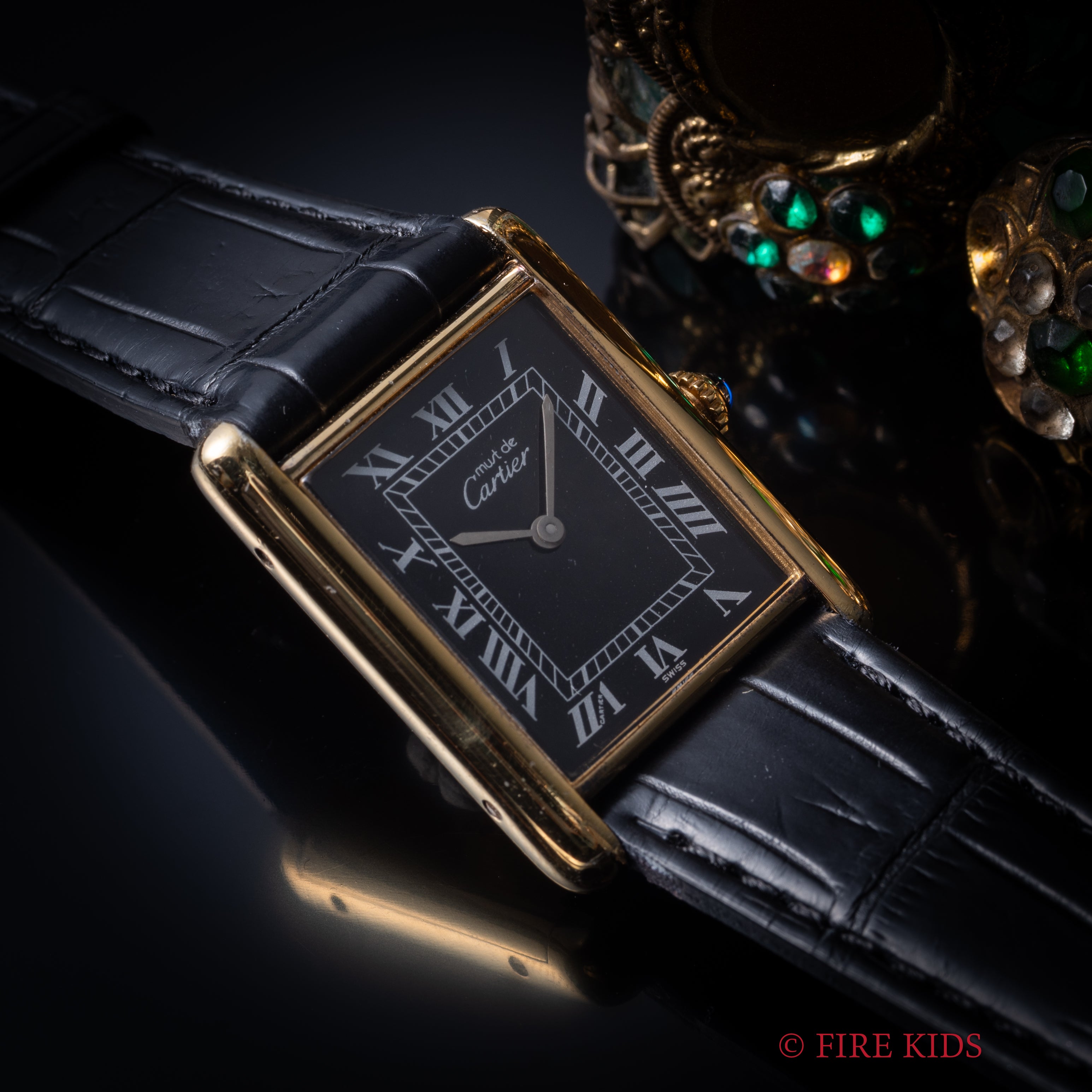 カルティエ マストタンク 1980年代製 LMサイズ ブラックローマン