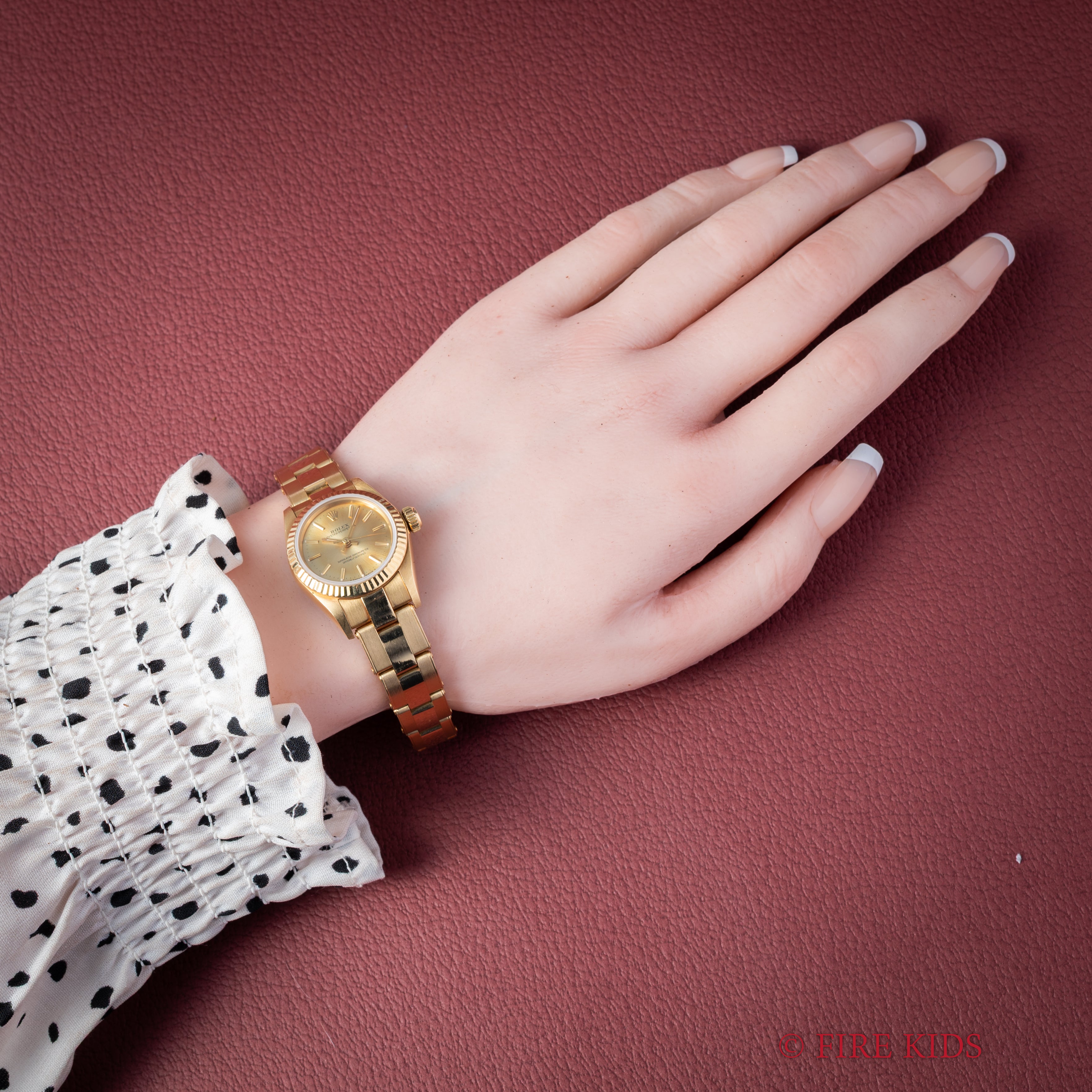 ロレックス 18金無垢オイスターパーペチュアル レディース 1991年製 Ref.67198  純正18金無垢ブレスレットノンデイト